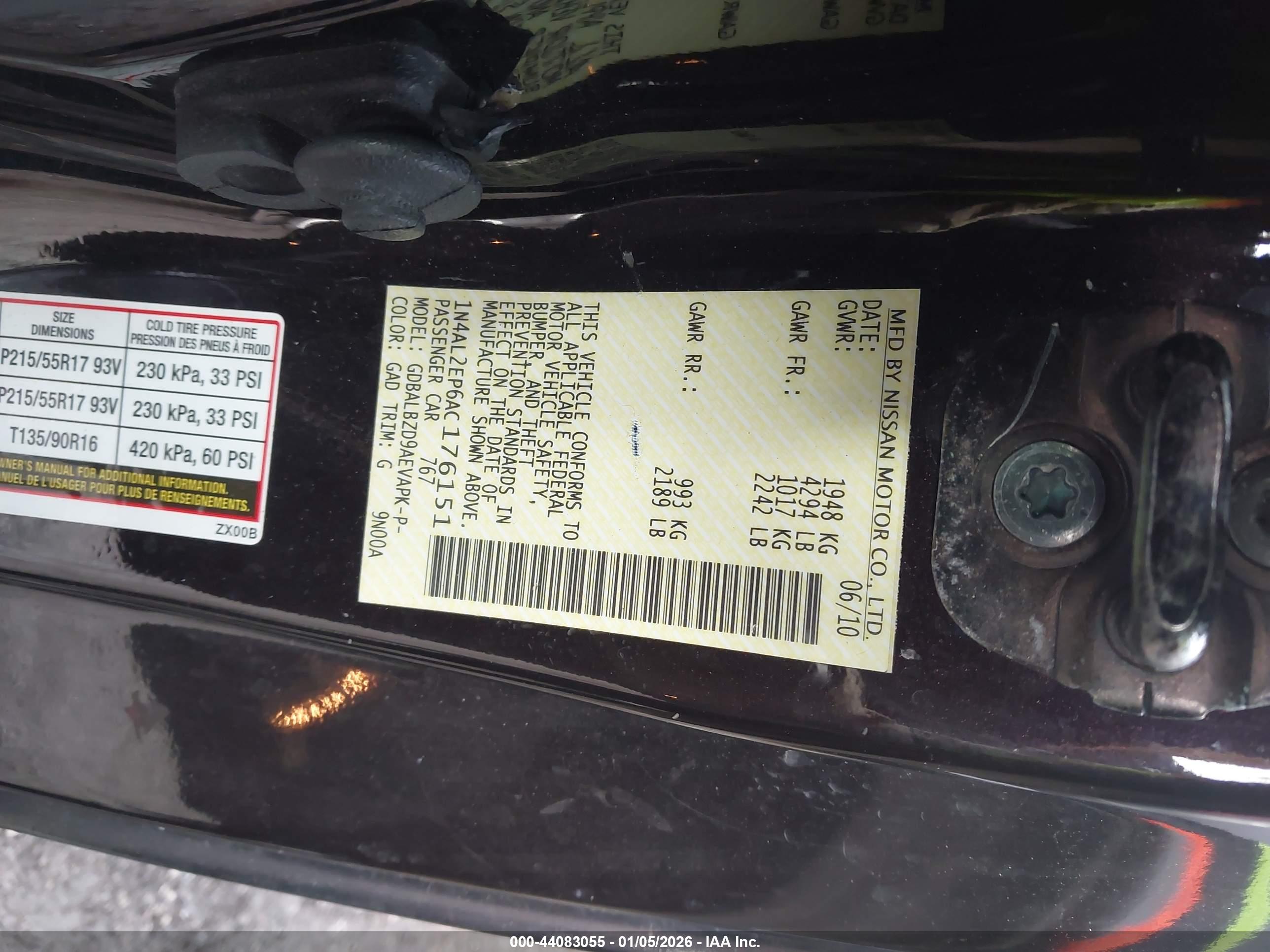 NISSAN ALTIMA image 9