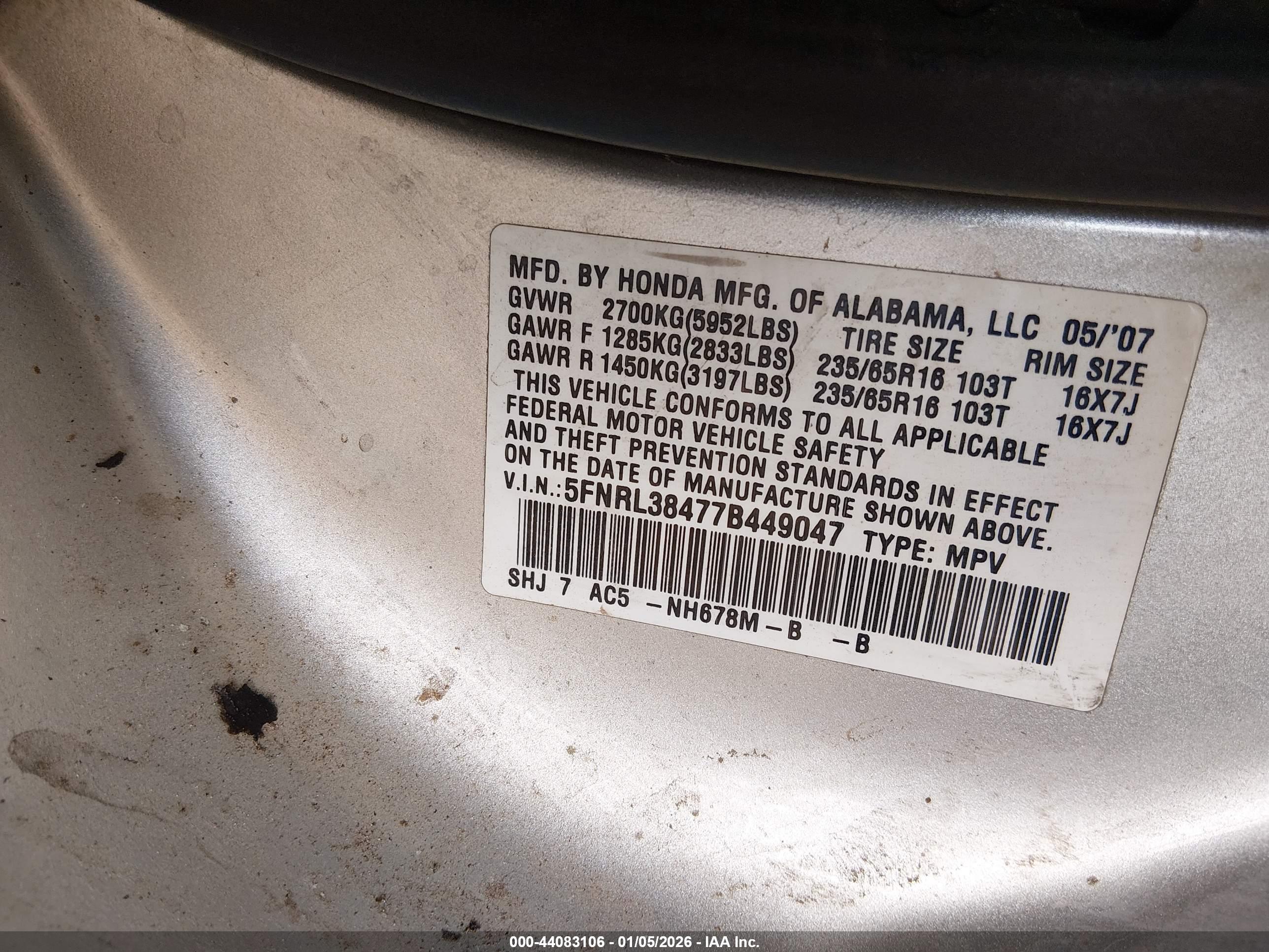 HONDA ODYSSEY image 9