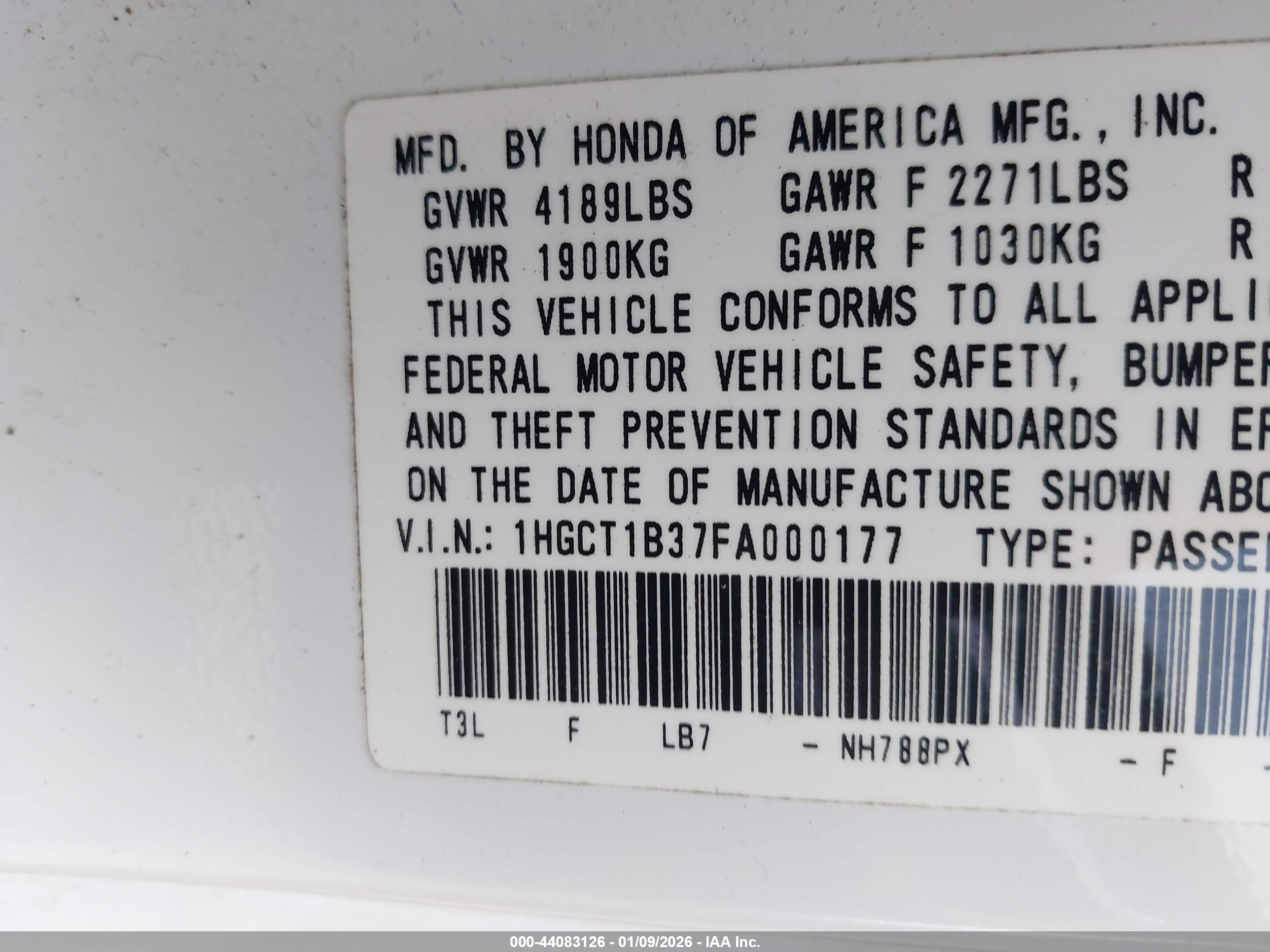 HONDA ACCORD image 9