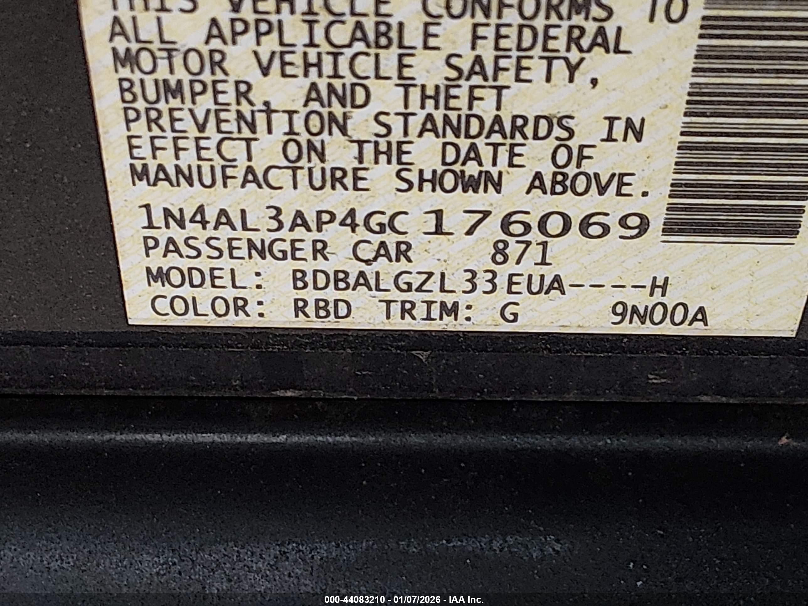 NISSAN ALTIMA image 9