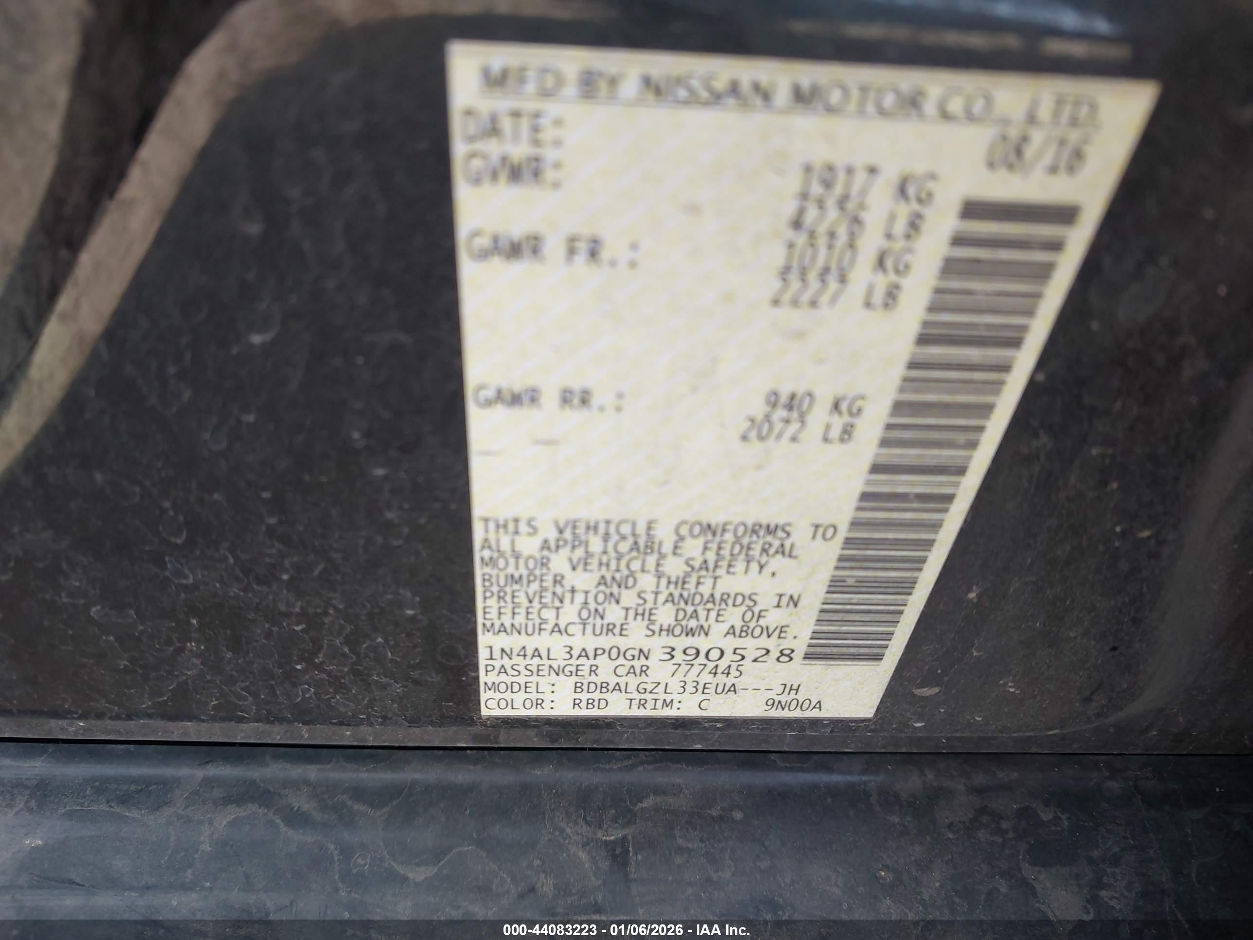 NISSAN ALTIMA image 9