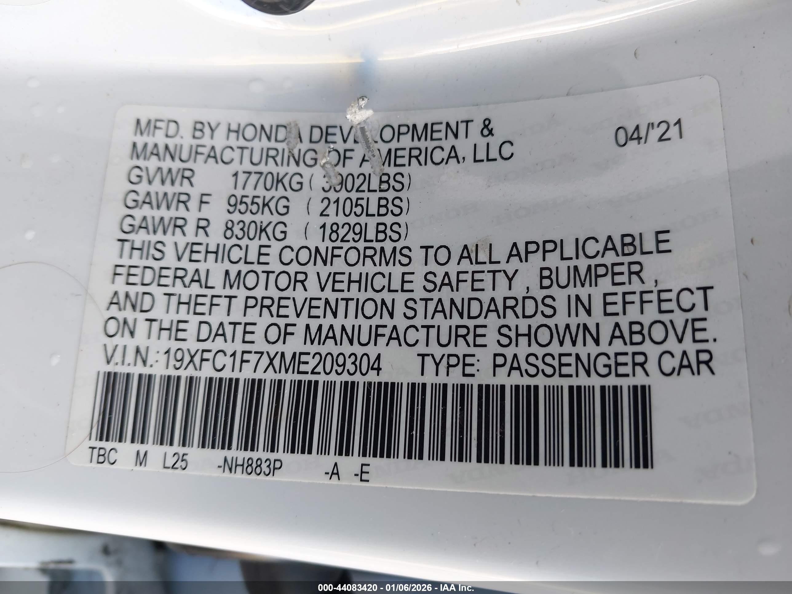 HONDA CIVIC image 9
