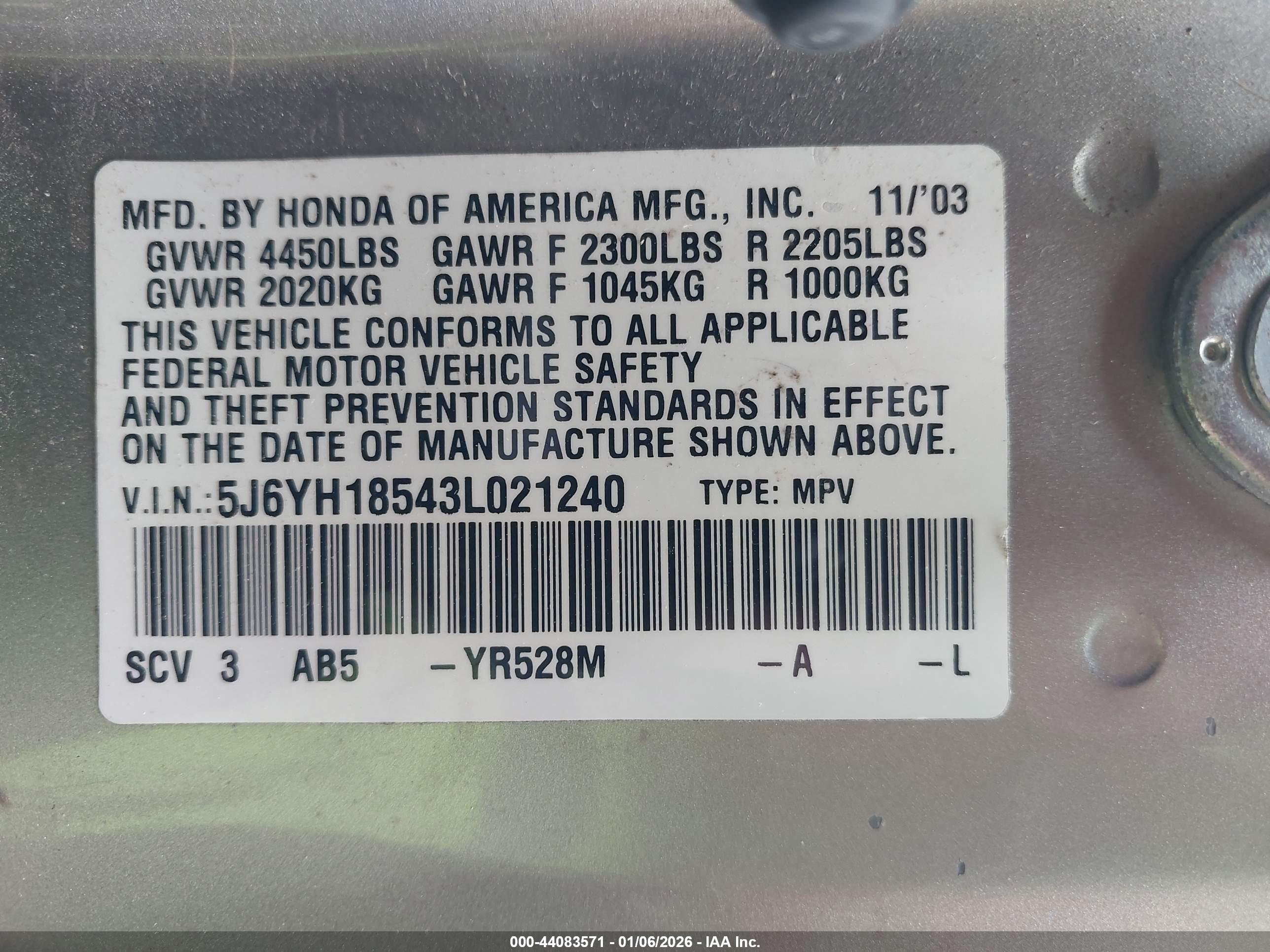 HONDA ELEMENT image 9