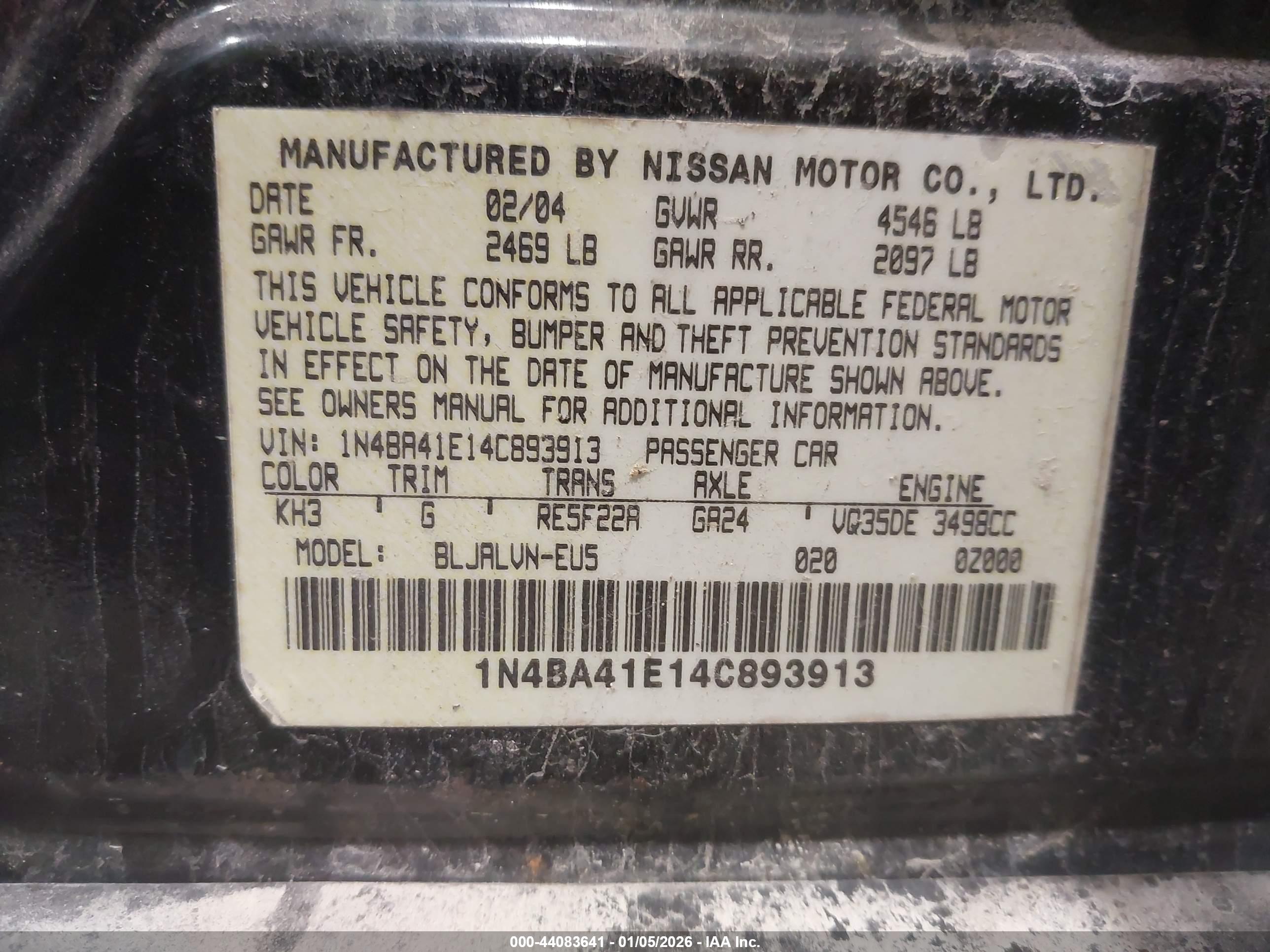 NISSAN MAXIMA image 9