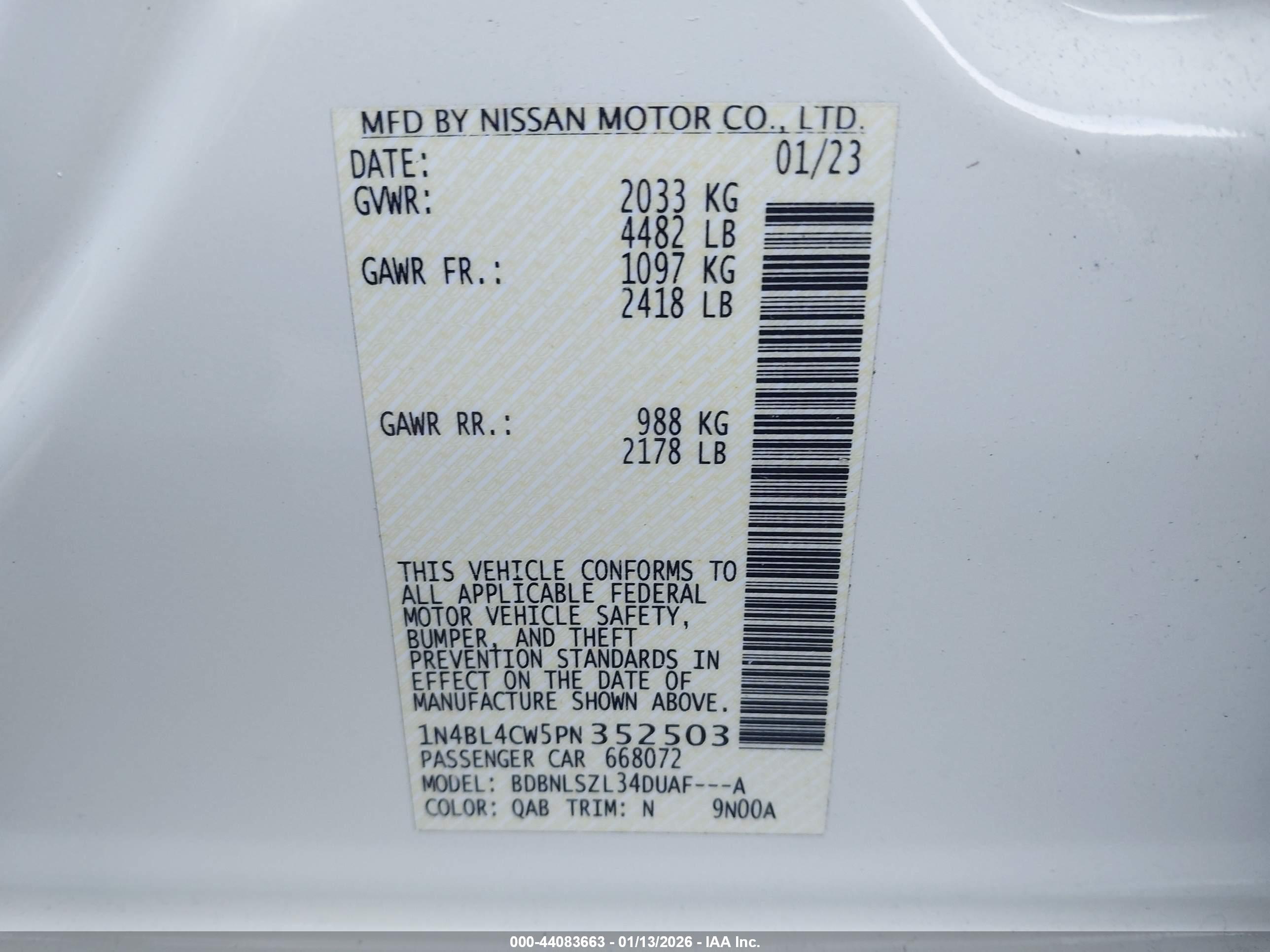 NISSAN ALTIMA image 9