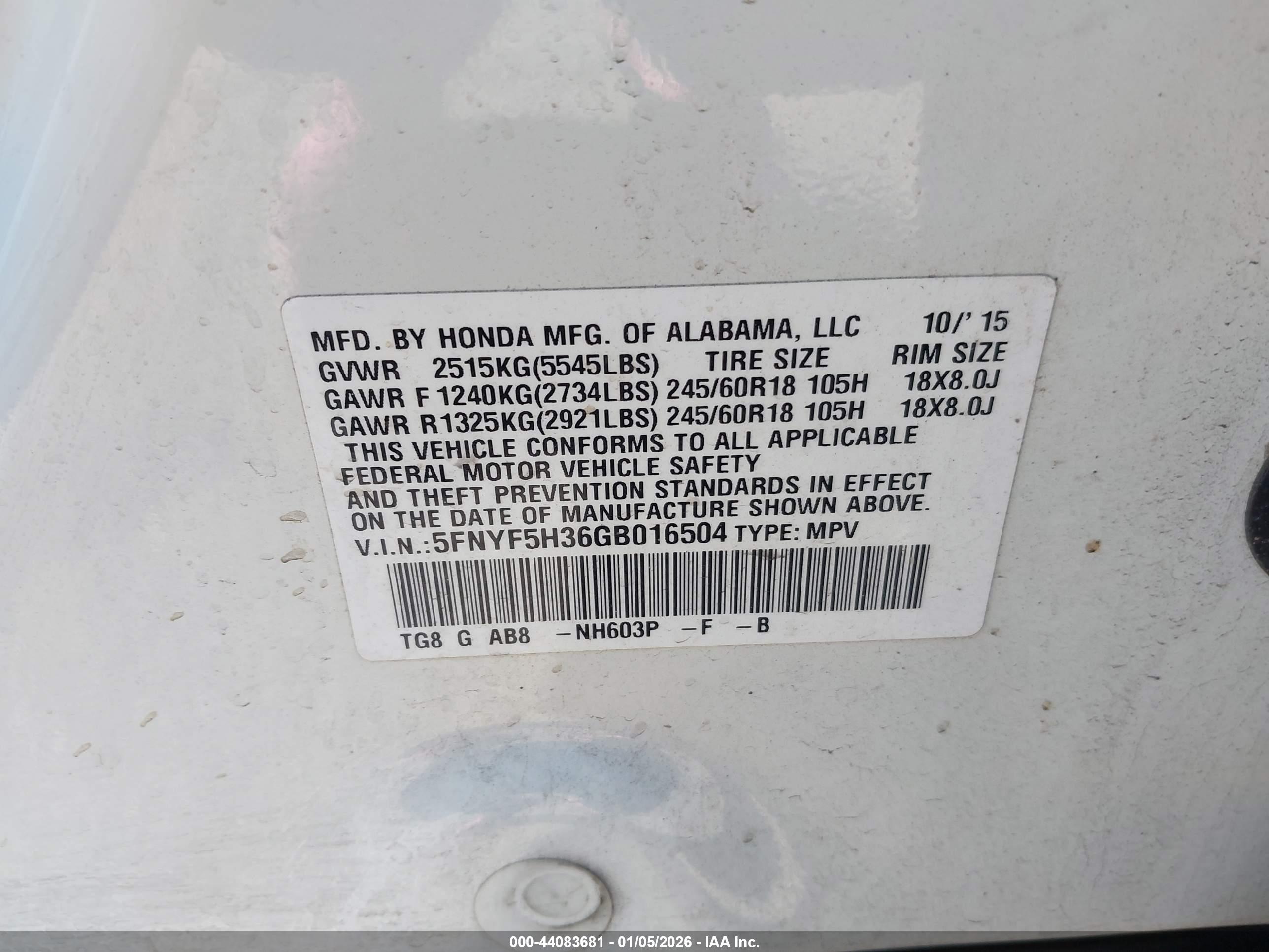 HONDA PILOT image 9