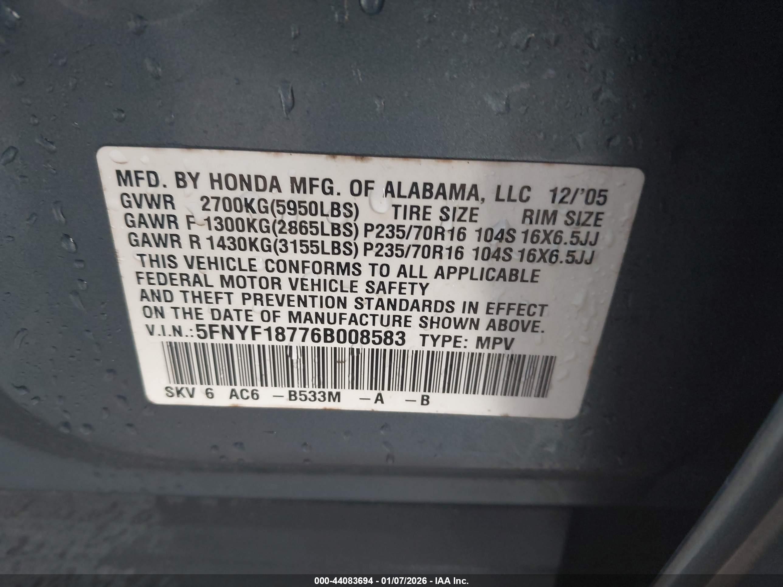 HONDA PILOT image 9