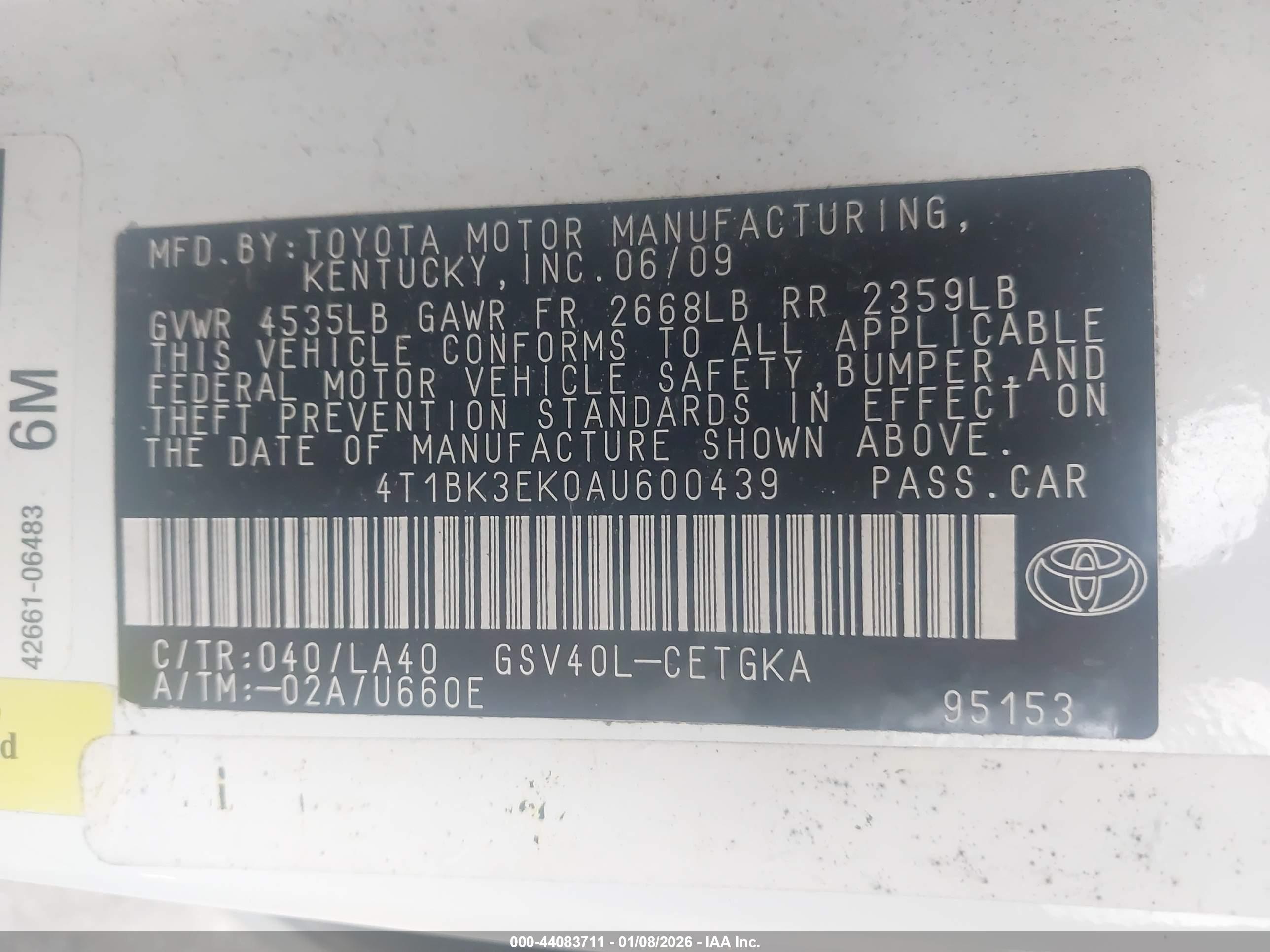 TOYOTA CAMRY image 9