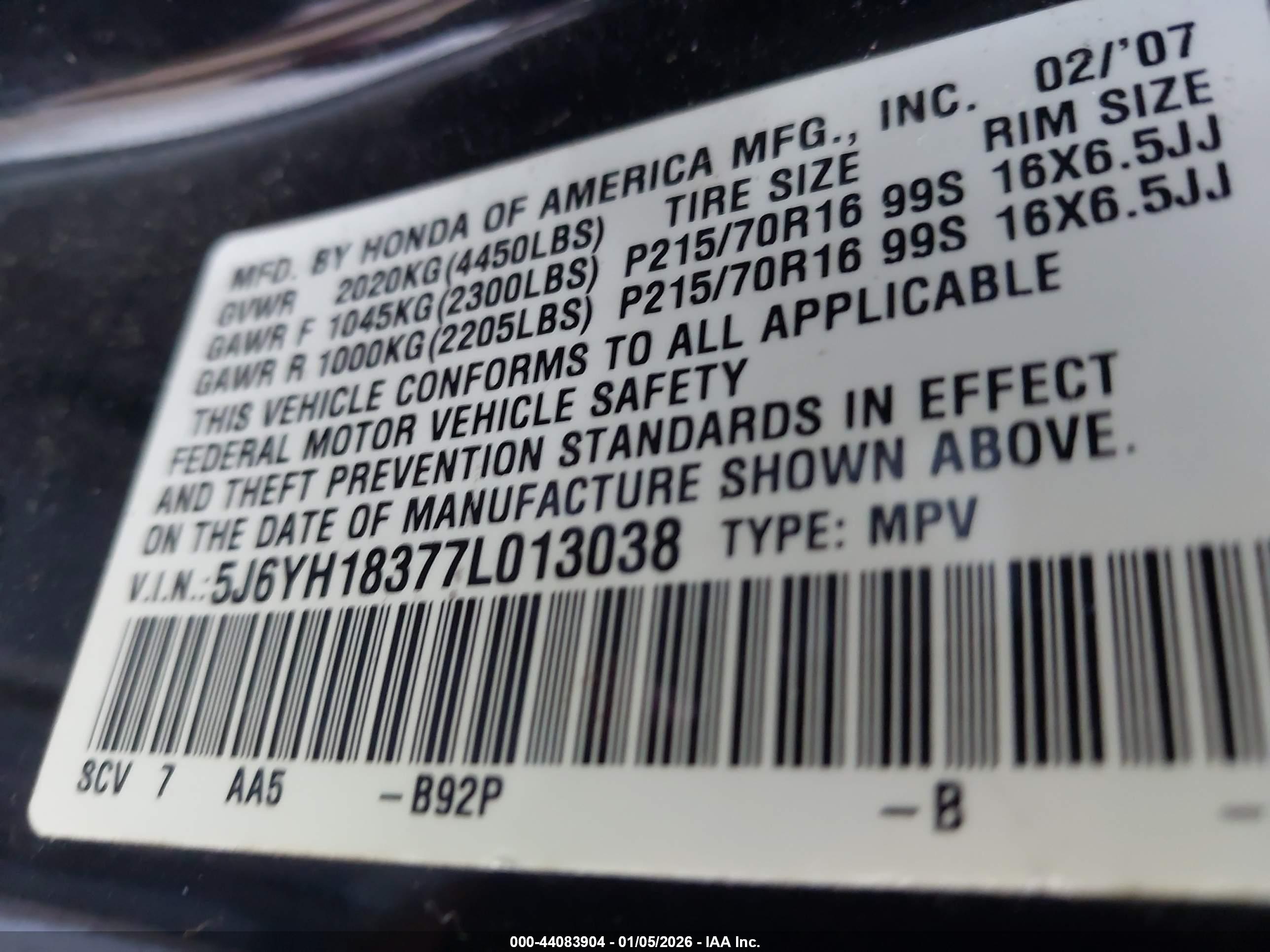 HONDA ELEMENT image 9
