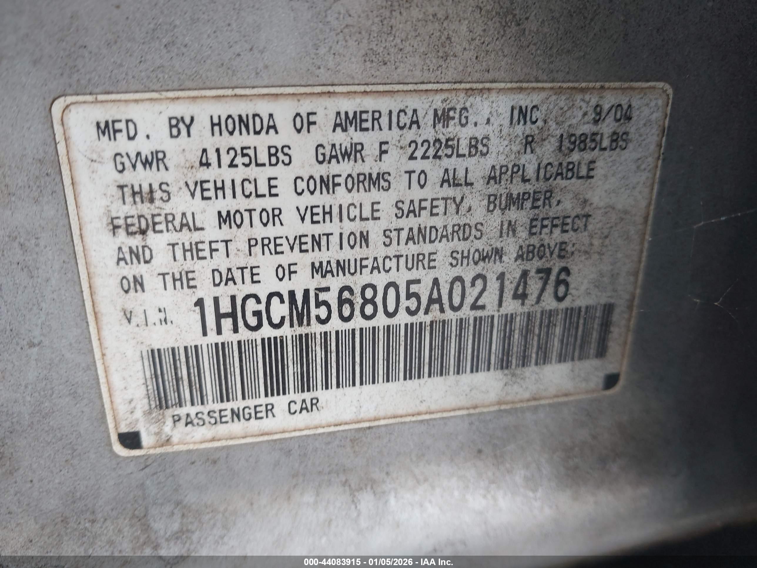 HONDA ACCORD image 9