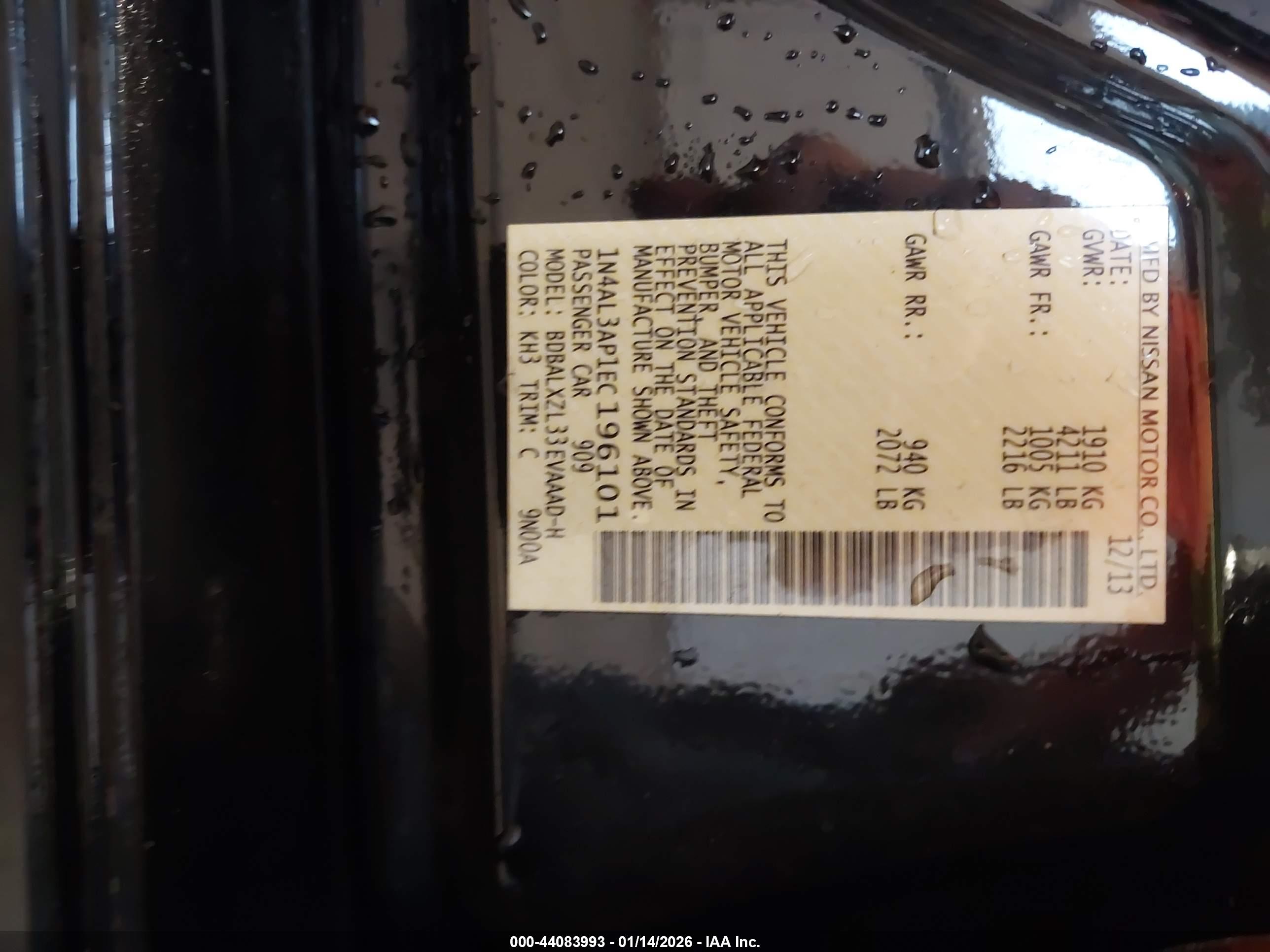 NISSAN ALTIMA image 9