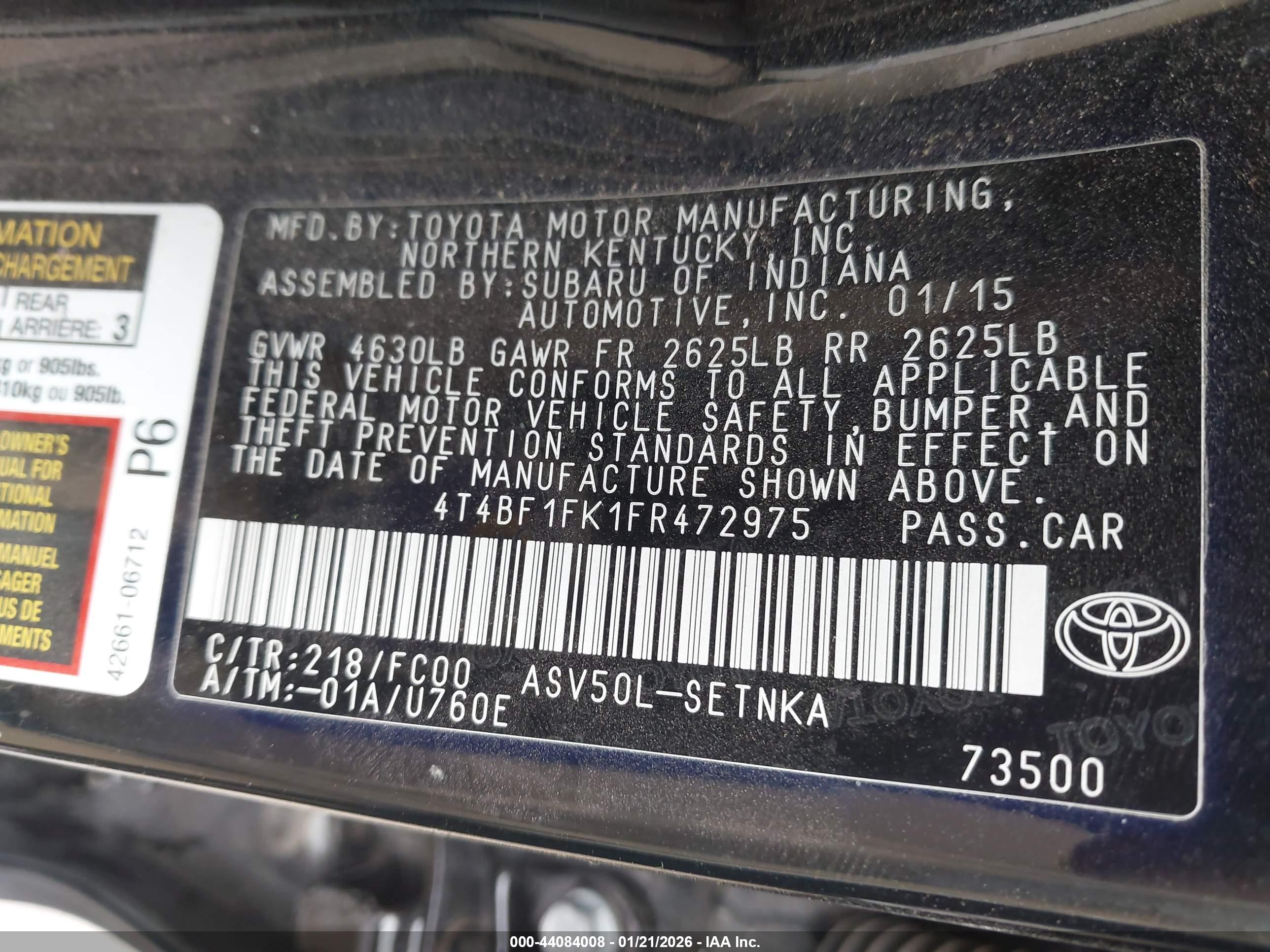 TOYOTA CAMRY image 9