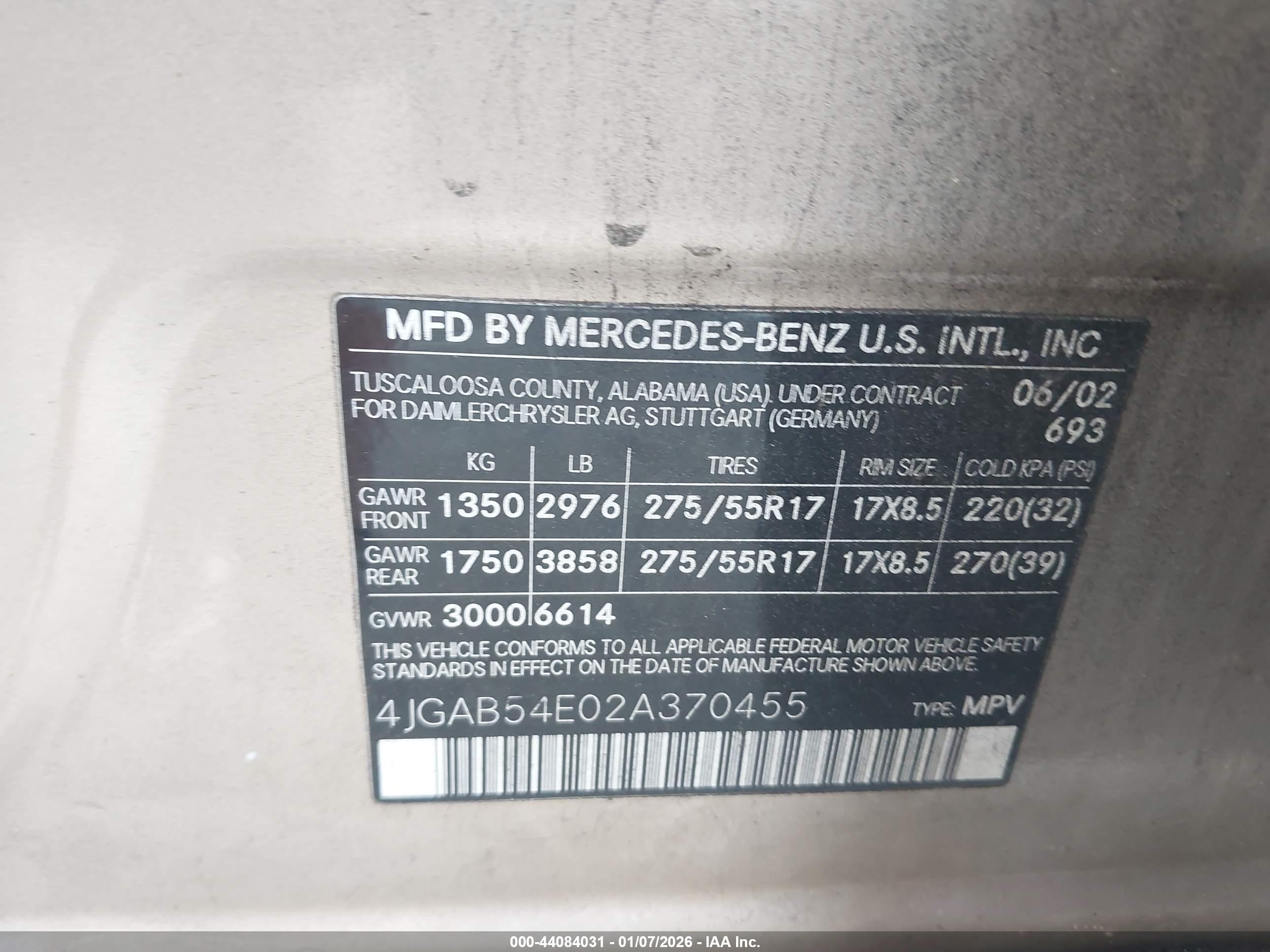 MERCEDES-BENZ ML image 9