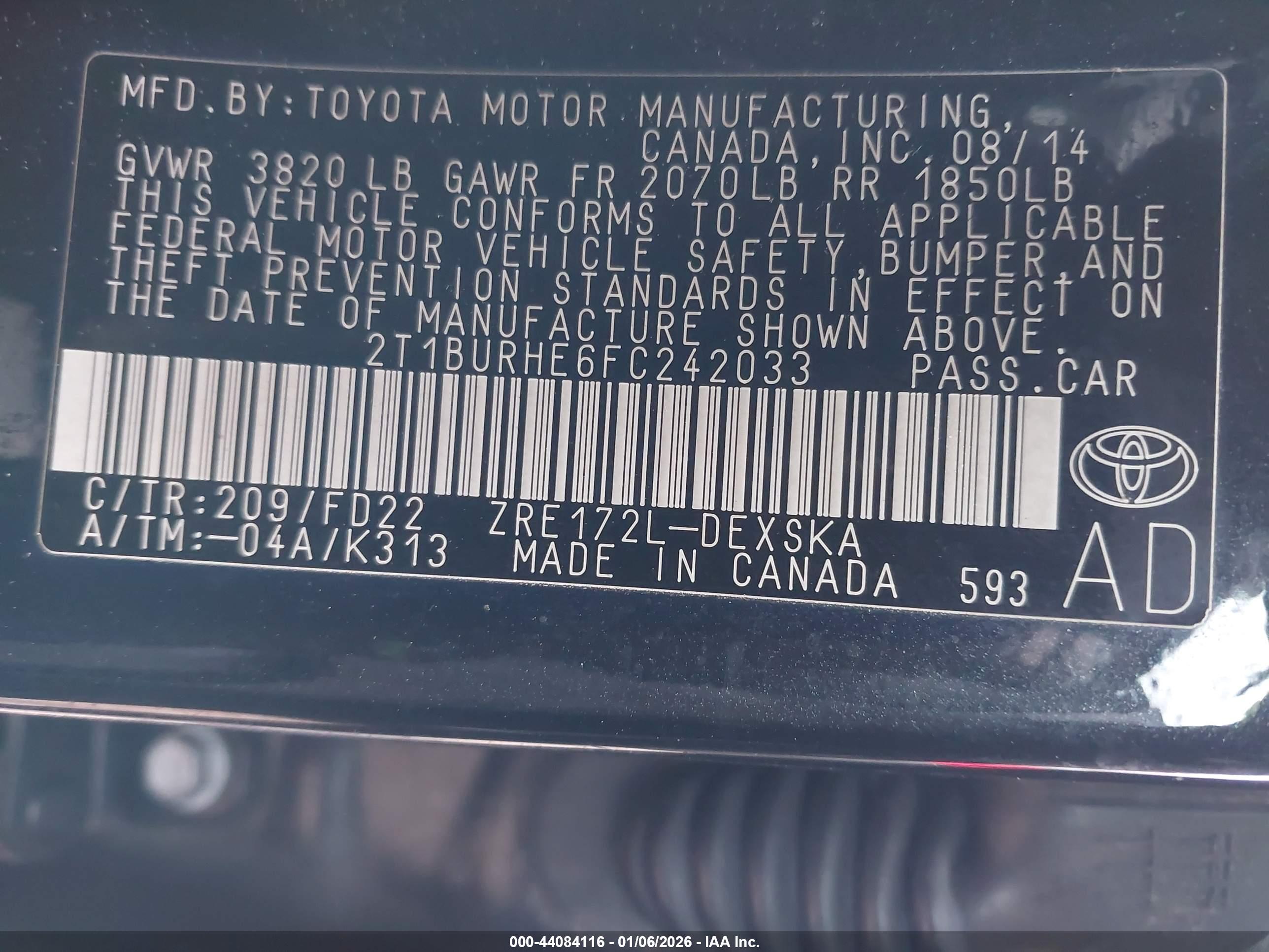 TOYOTA COROLLA image 9
