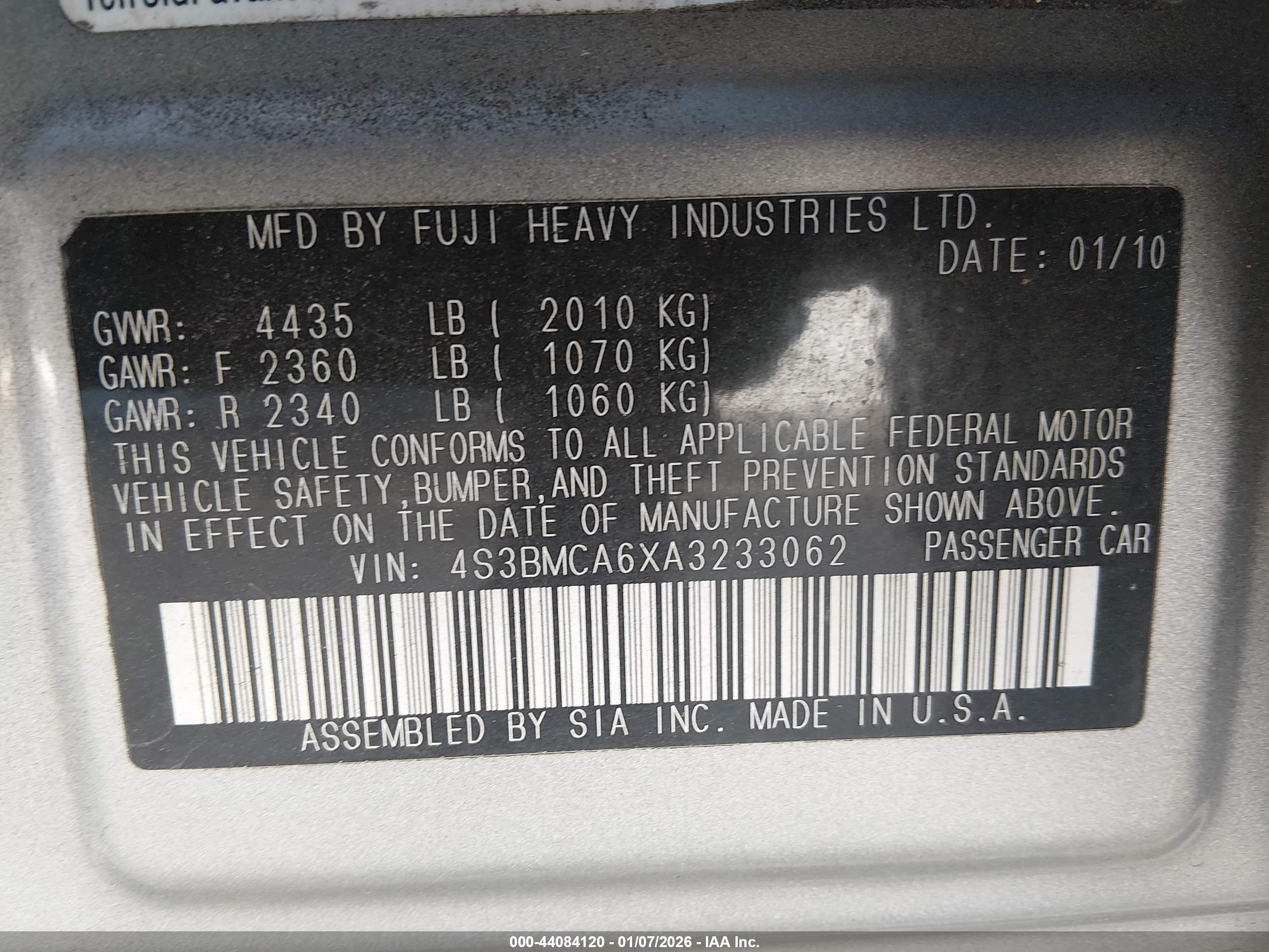 SUBARU LEGACY image 9