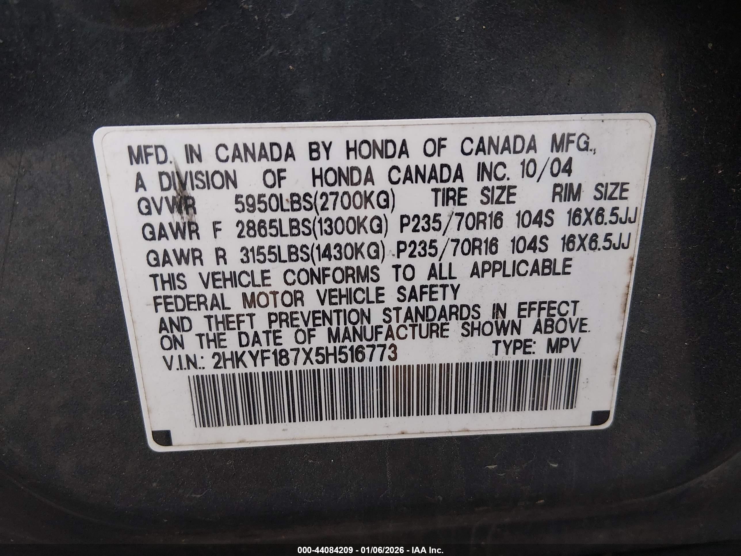 HONDA PILOT image 9