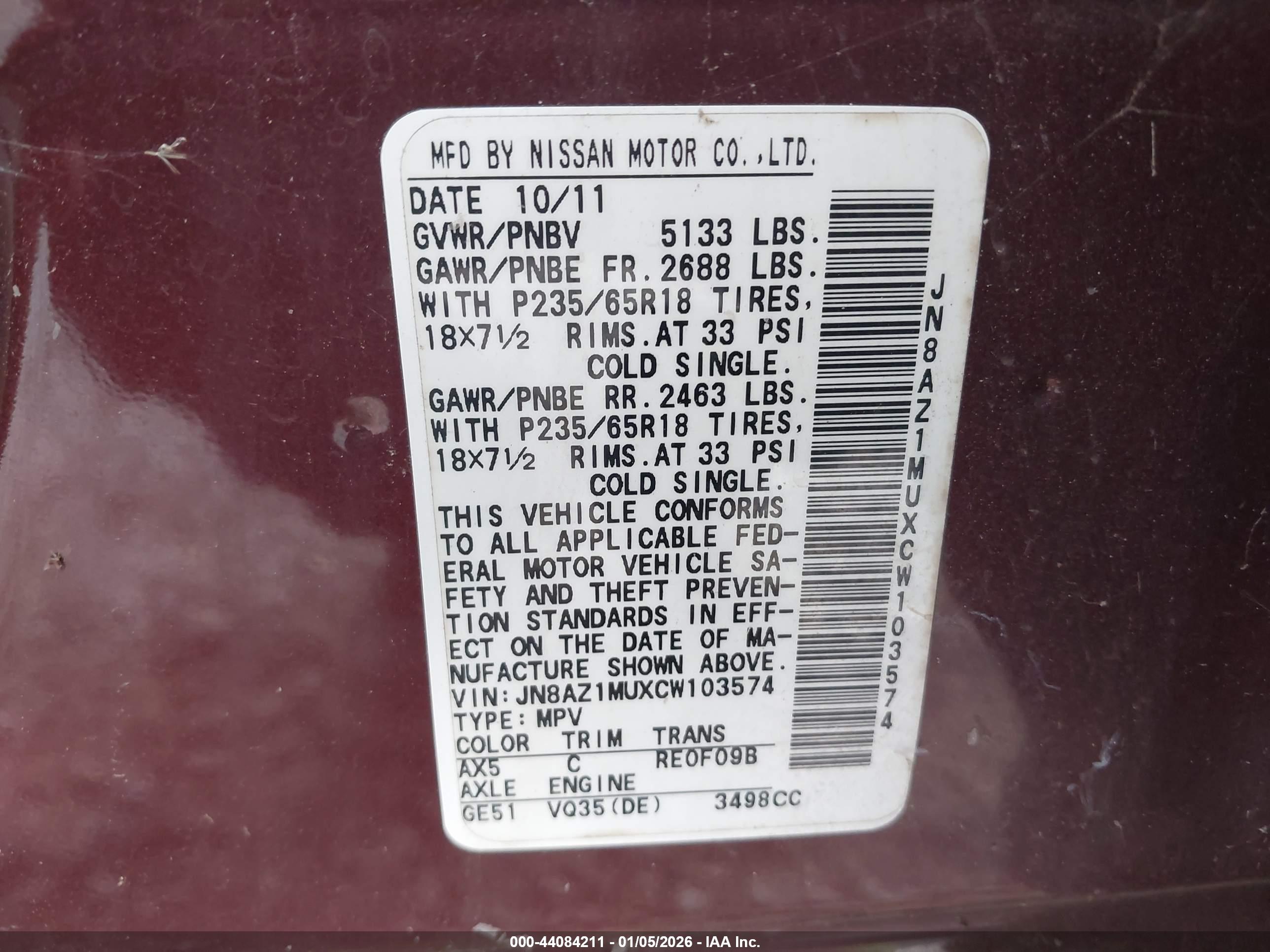 NISSAN MURANO image 9