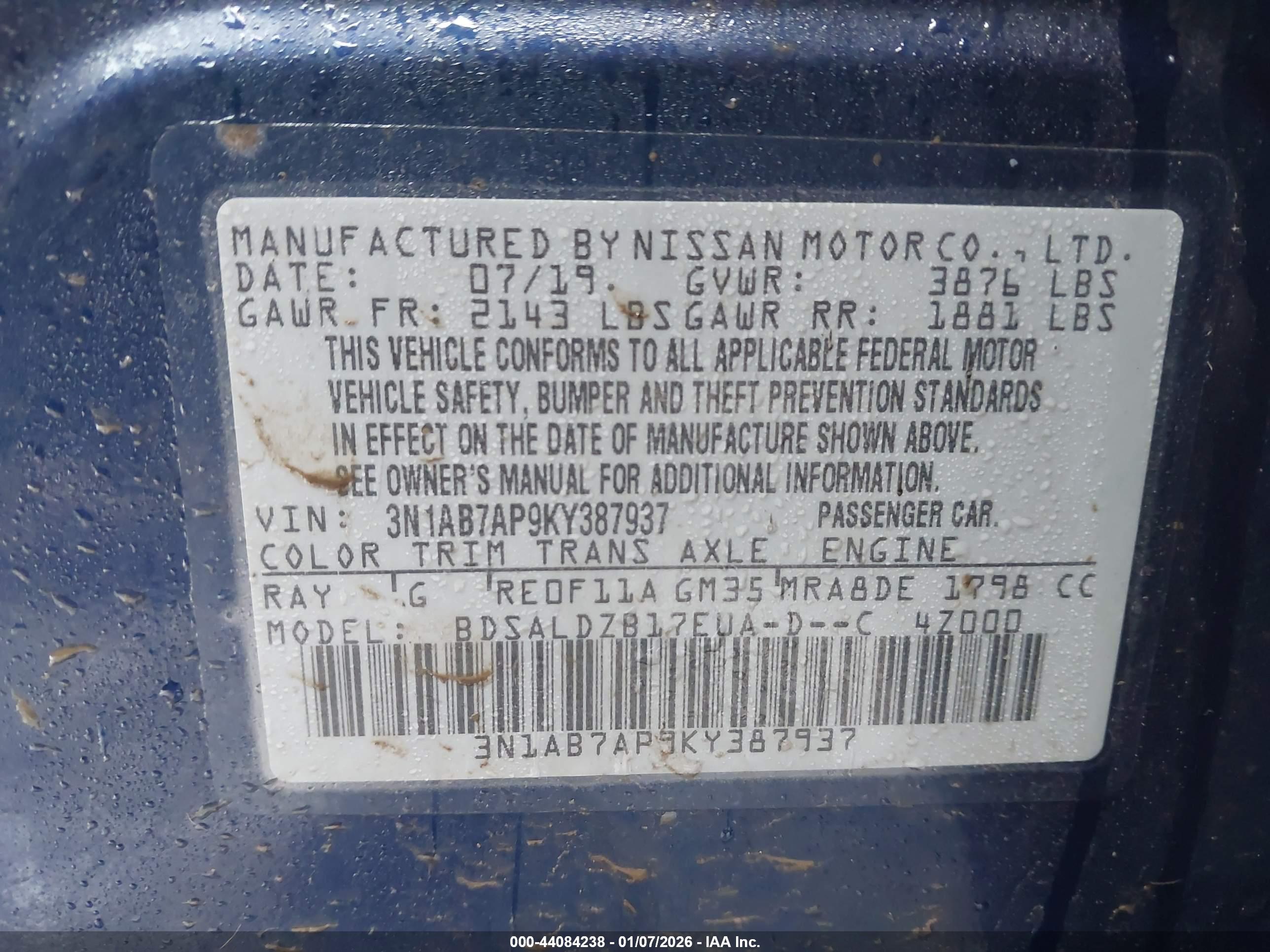 NISSAN SENTRA image 9