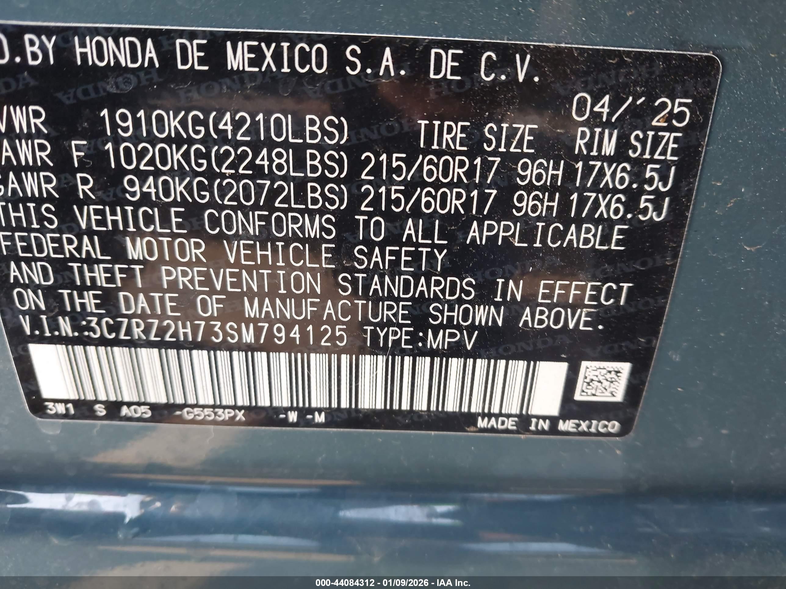 HONDA HR-V image 9
