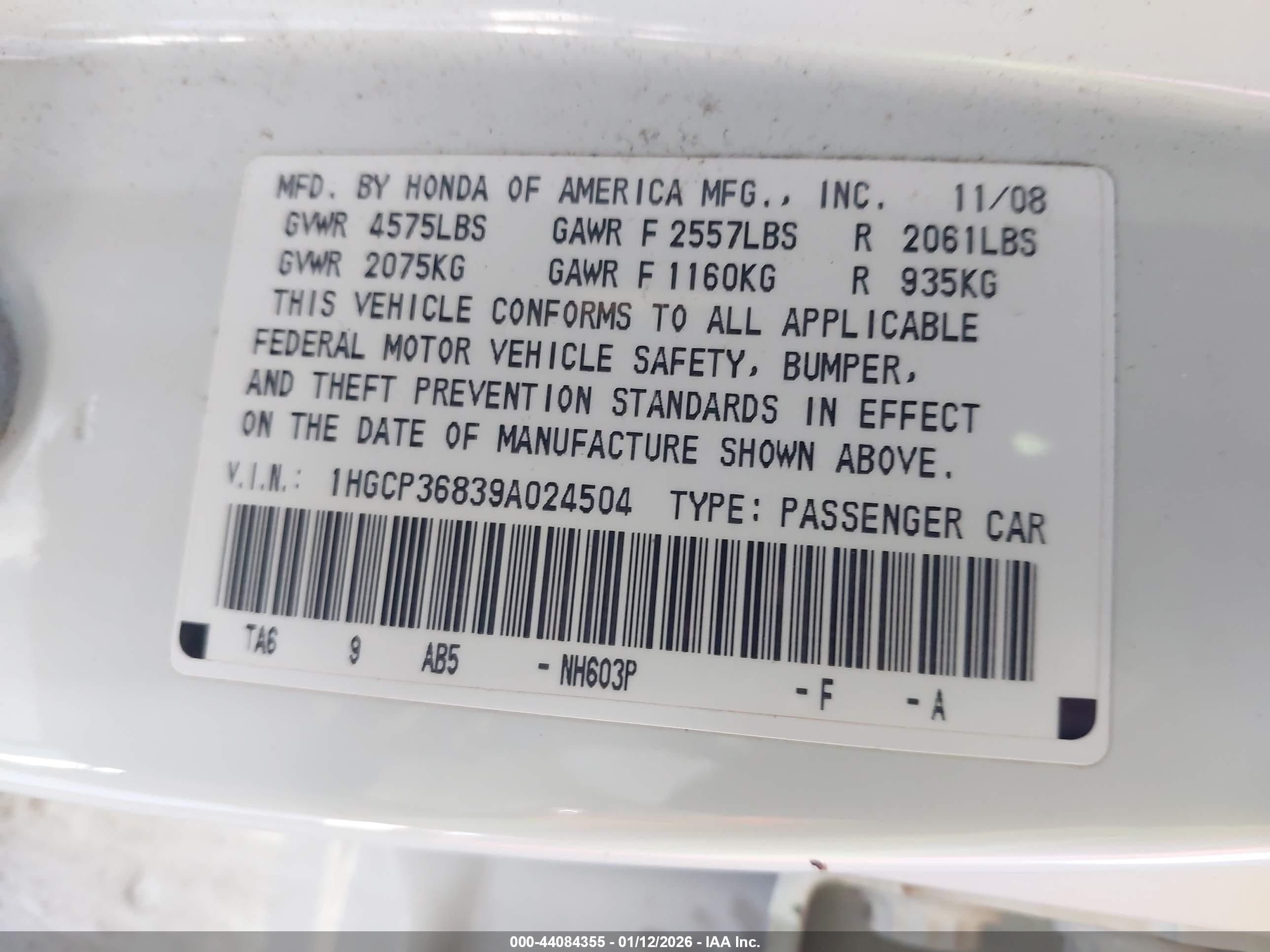 HONDA ACCORD image 9