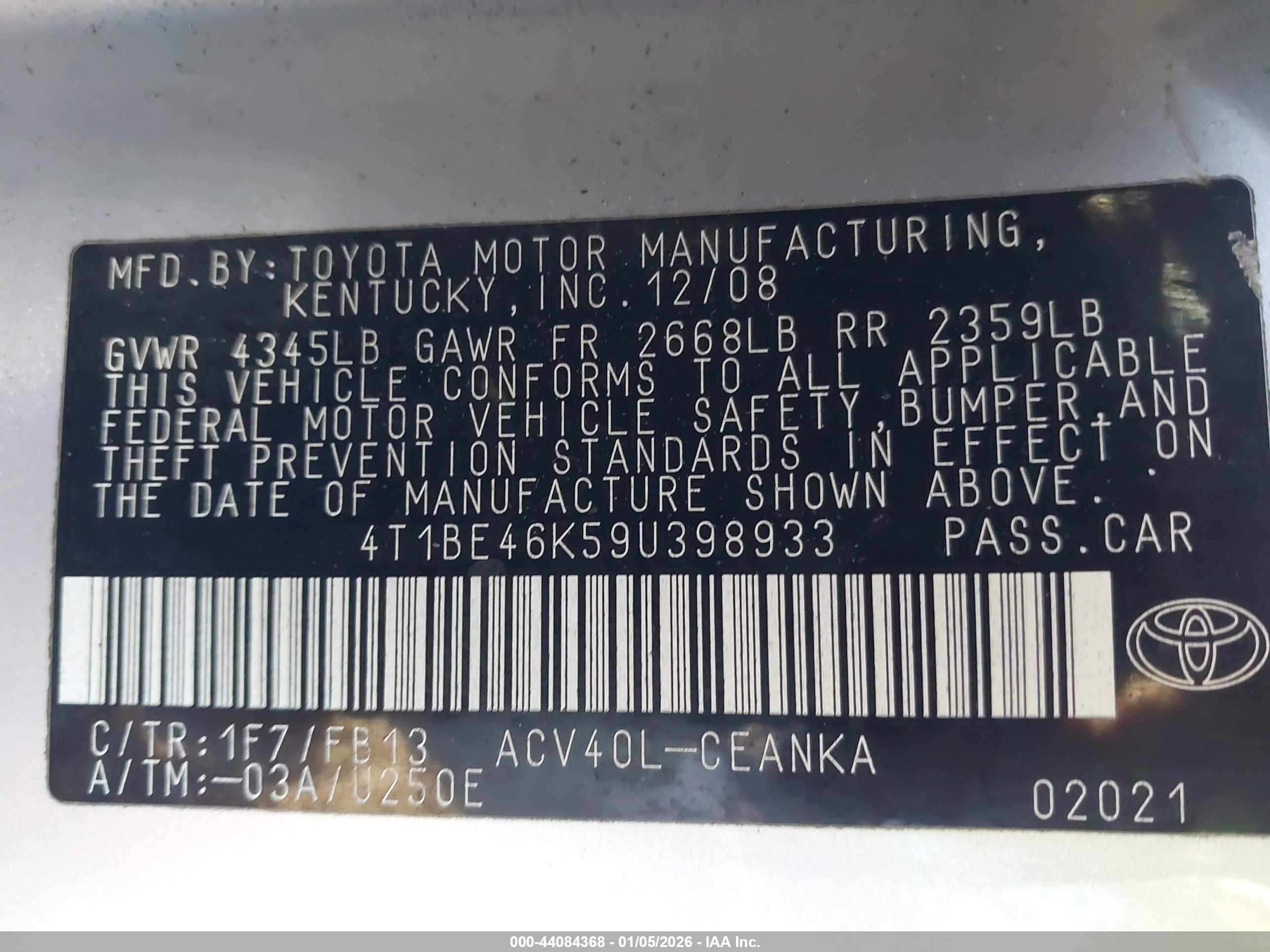 TOYOTA CAMRY image 9