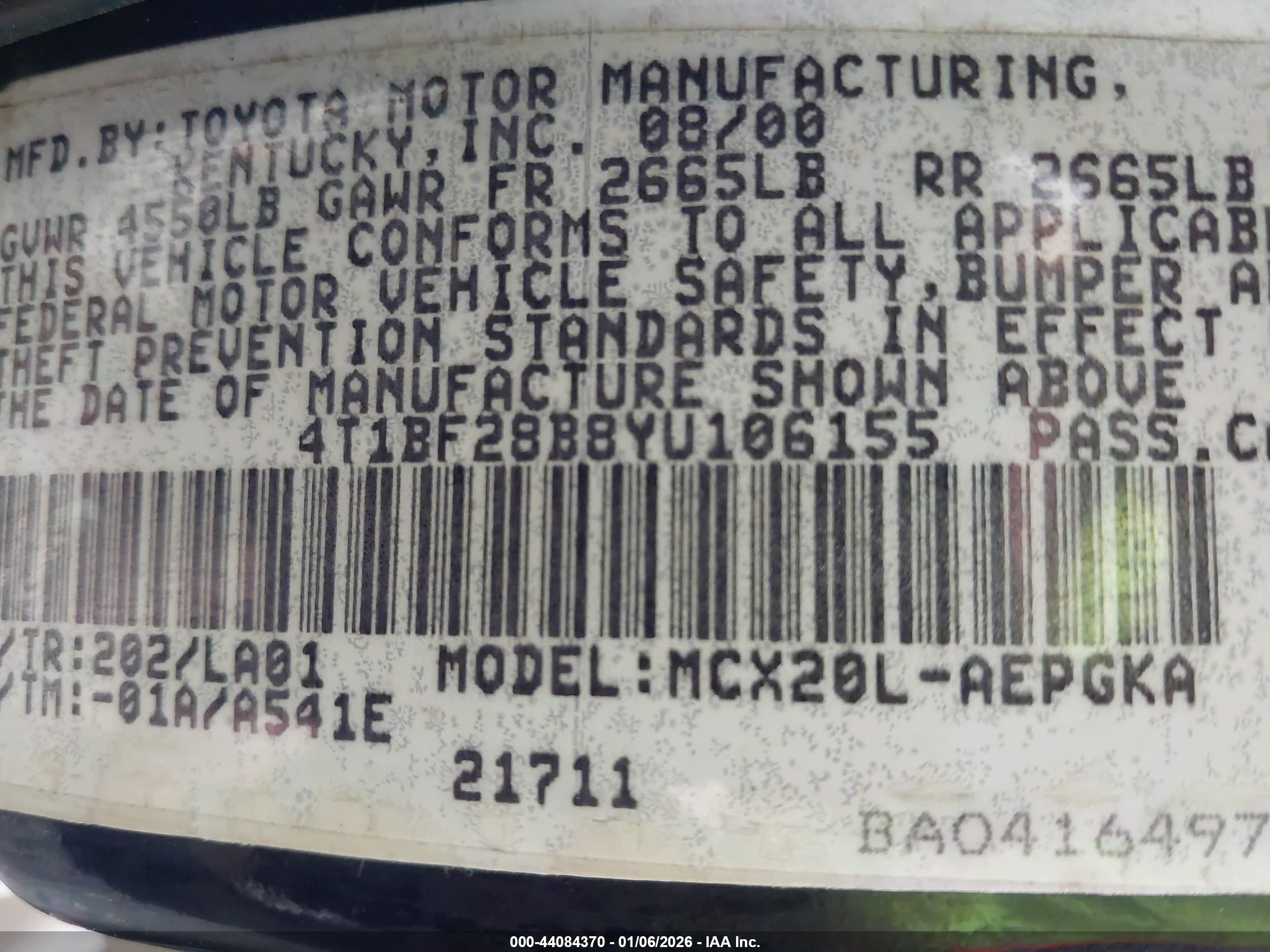 TOYOTA AVALON image 9