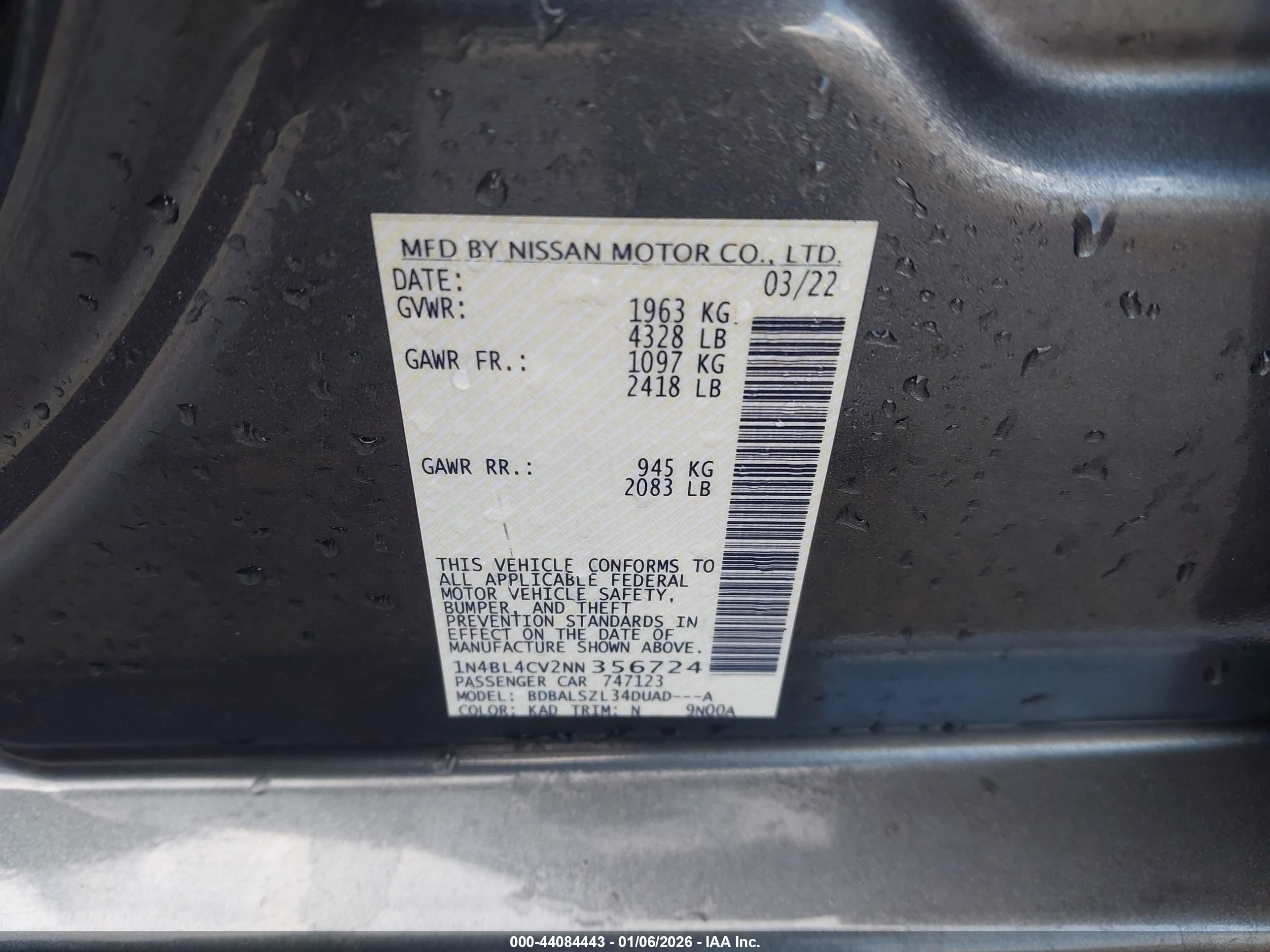 NISSAN ALTIMA image 9