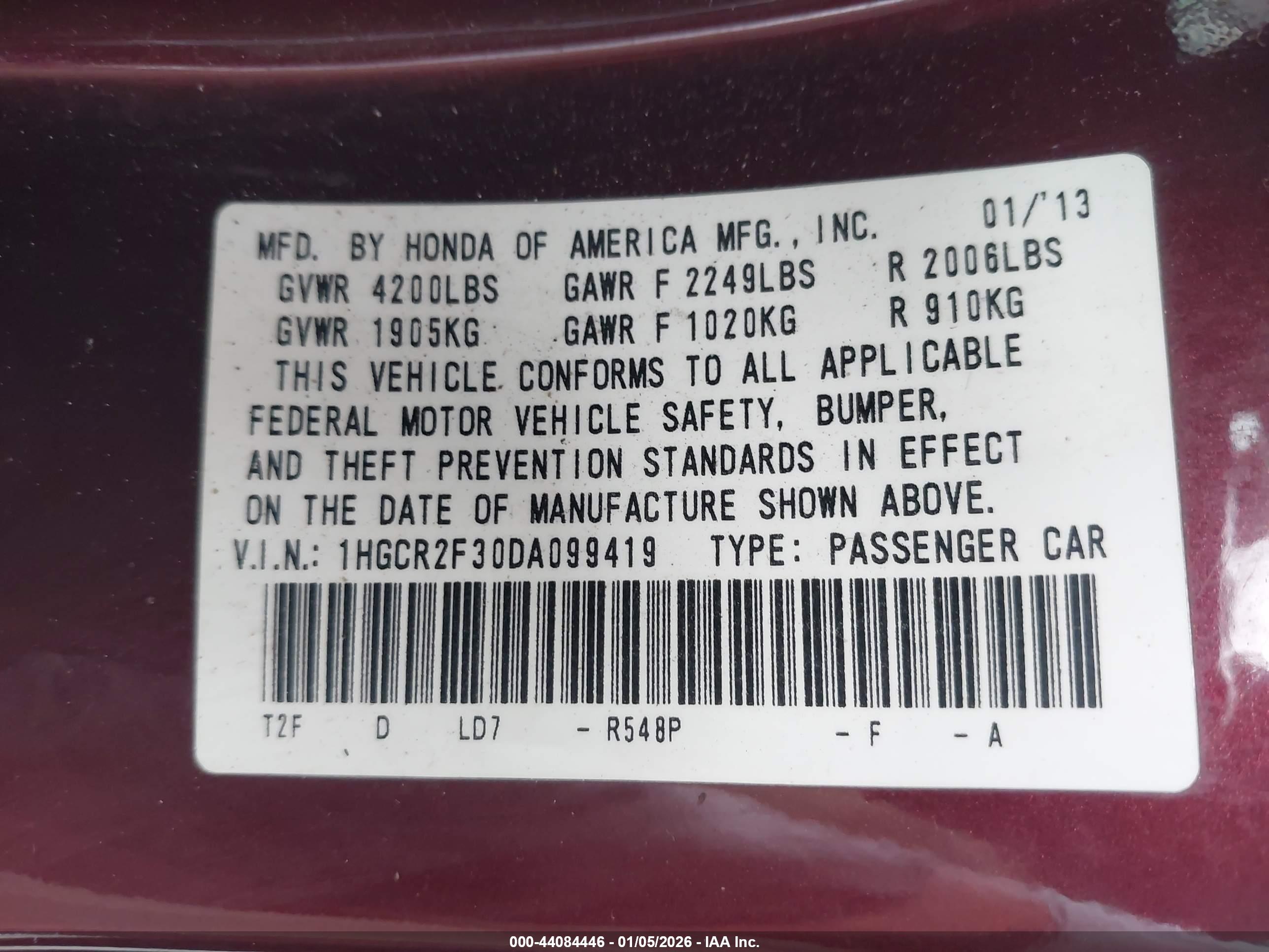 HONDA ACCORD image 9