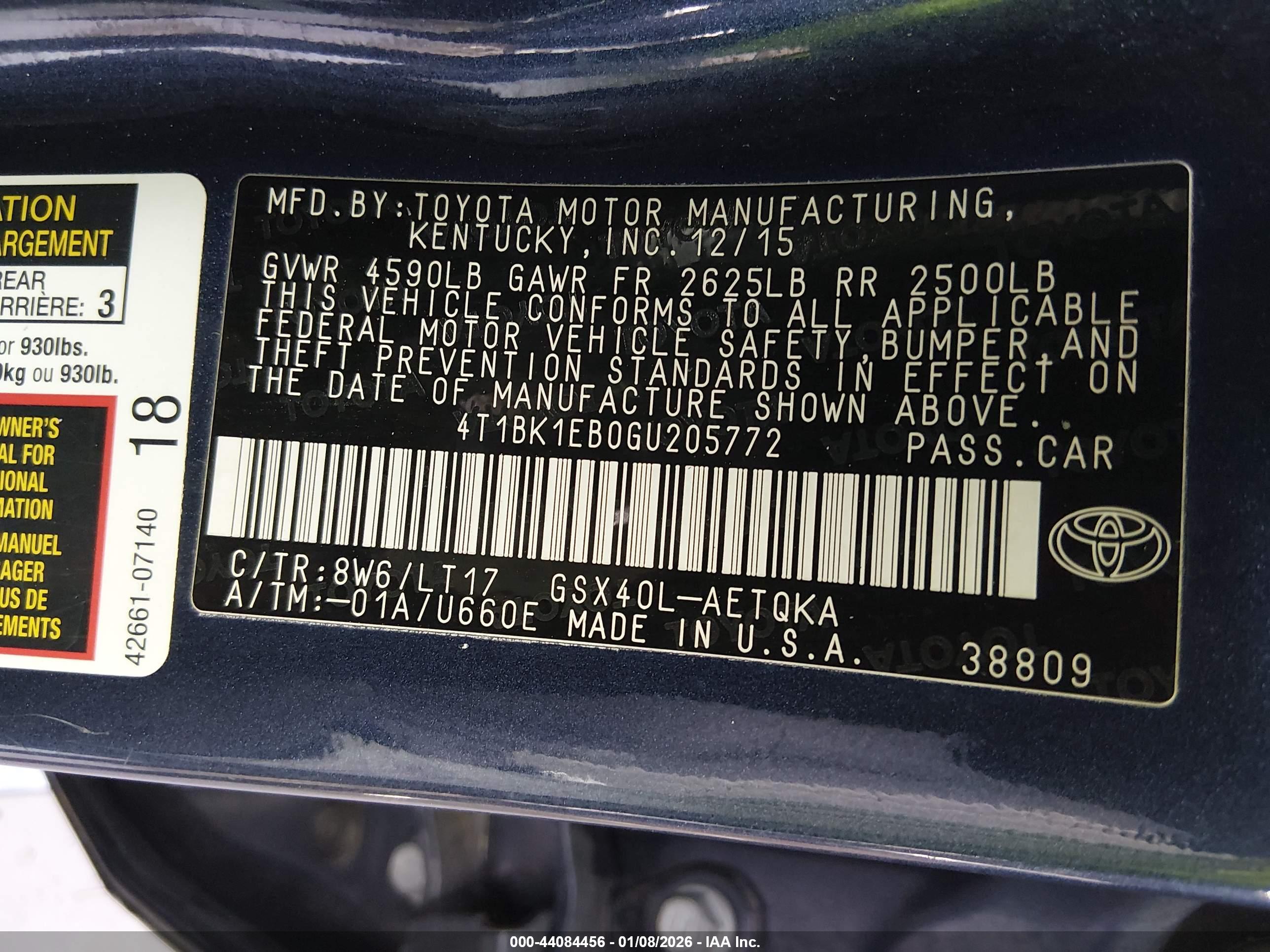 TOYOTA AVALON image 9