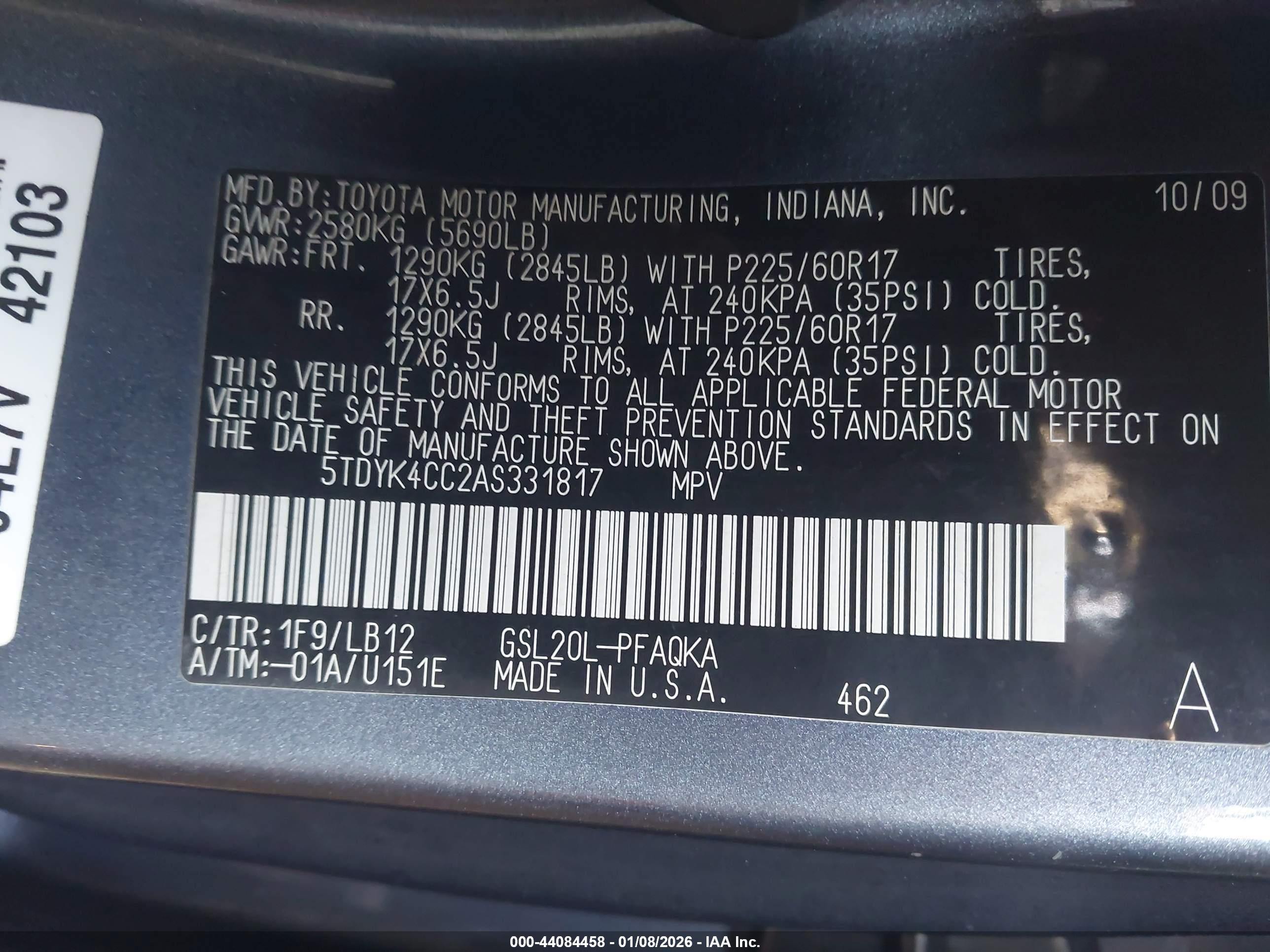 TOYOTA SIENNA image 9