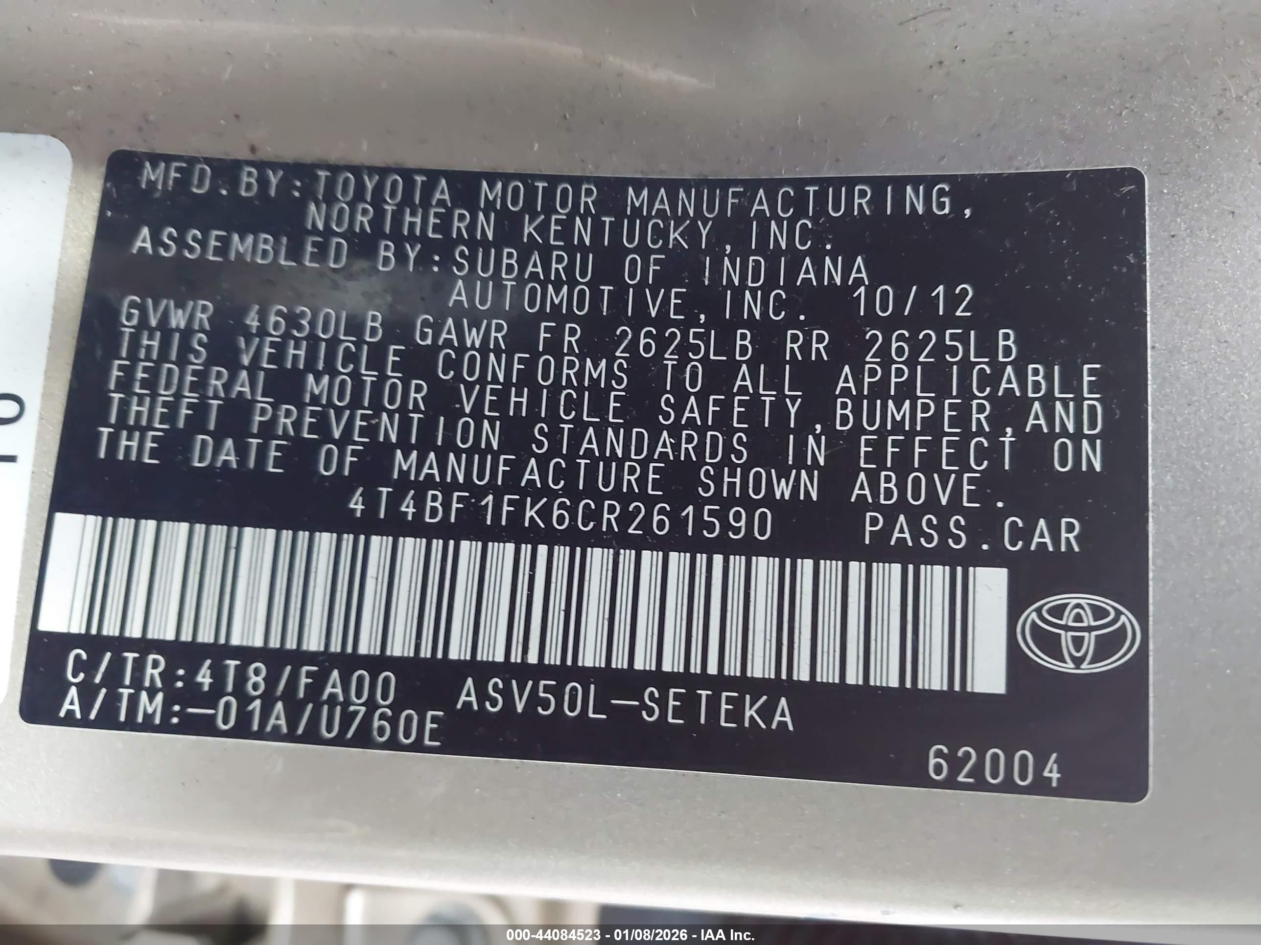 TOYOTA CAMRY image 9