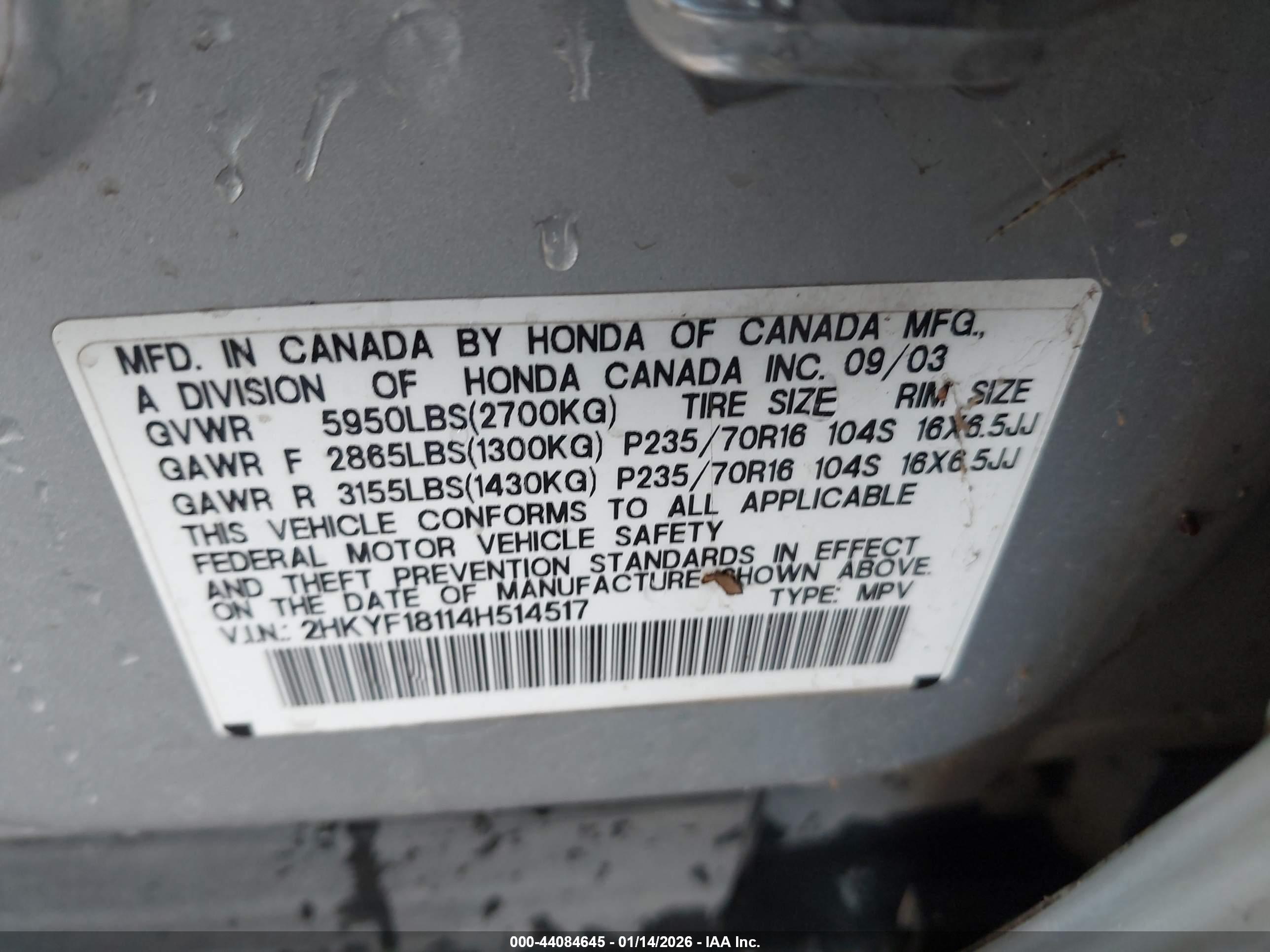 HONDA PILOT image 9