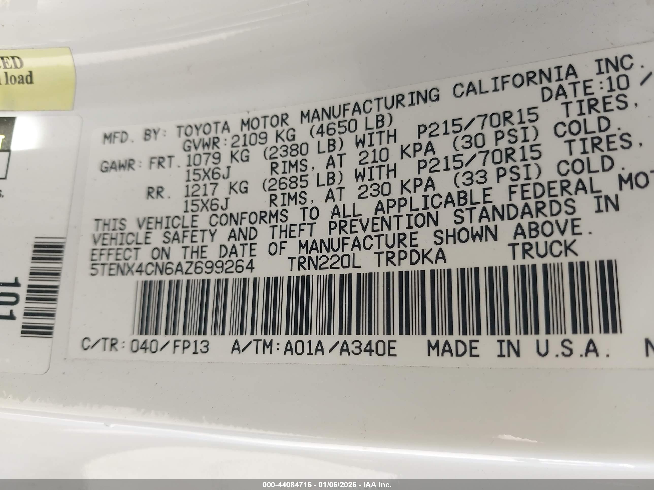 TOYOTA TACOMA image 9
