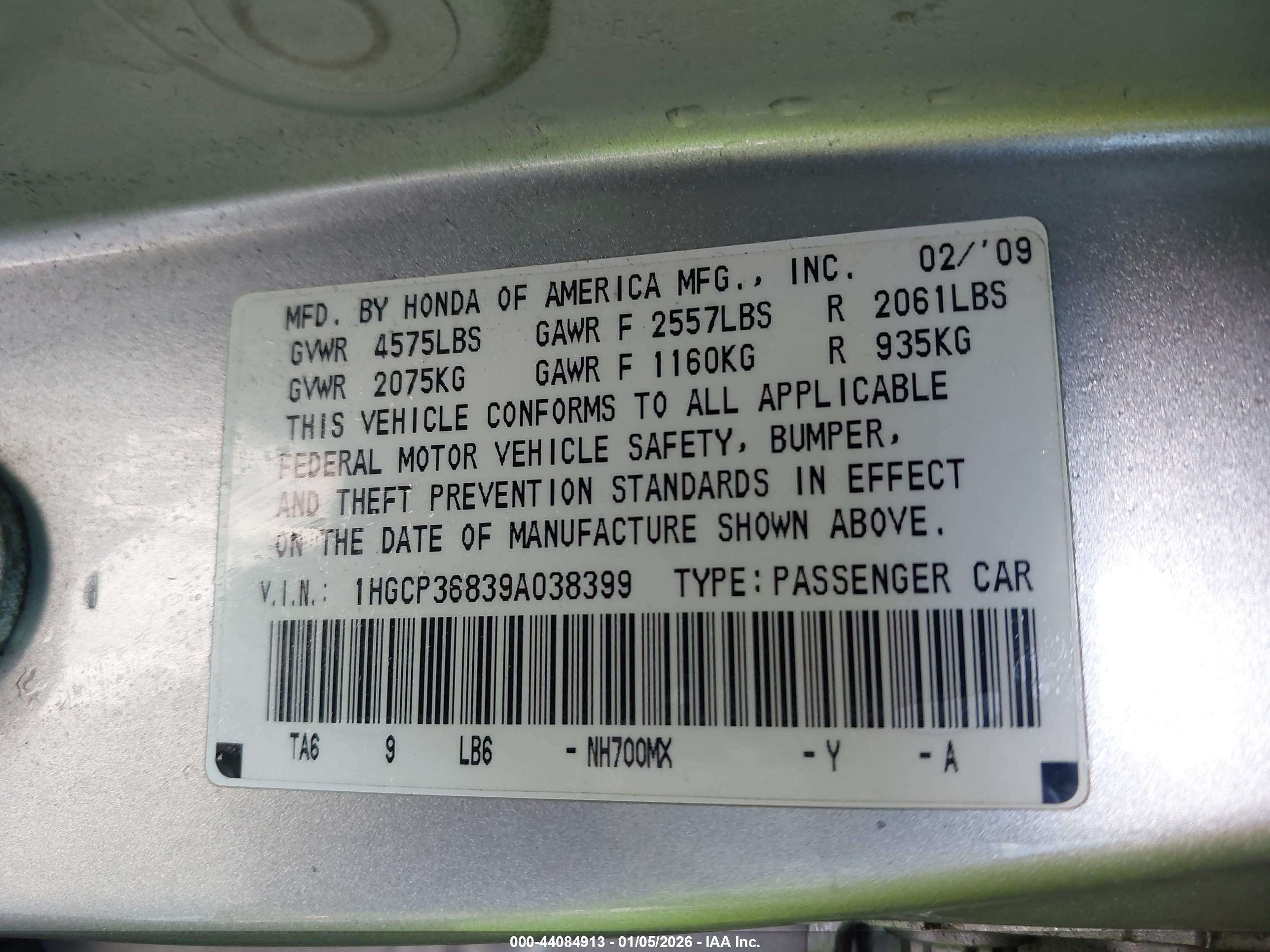 HONDA ACCORD image 9