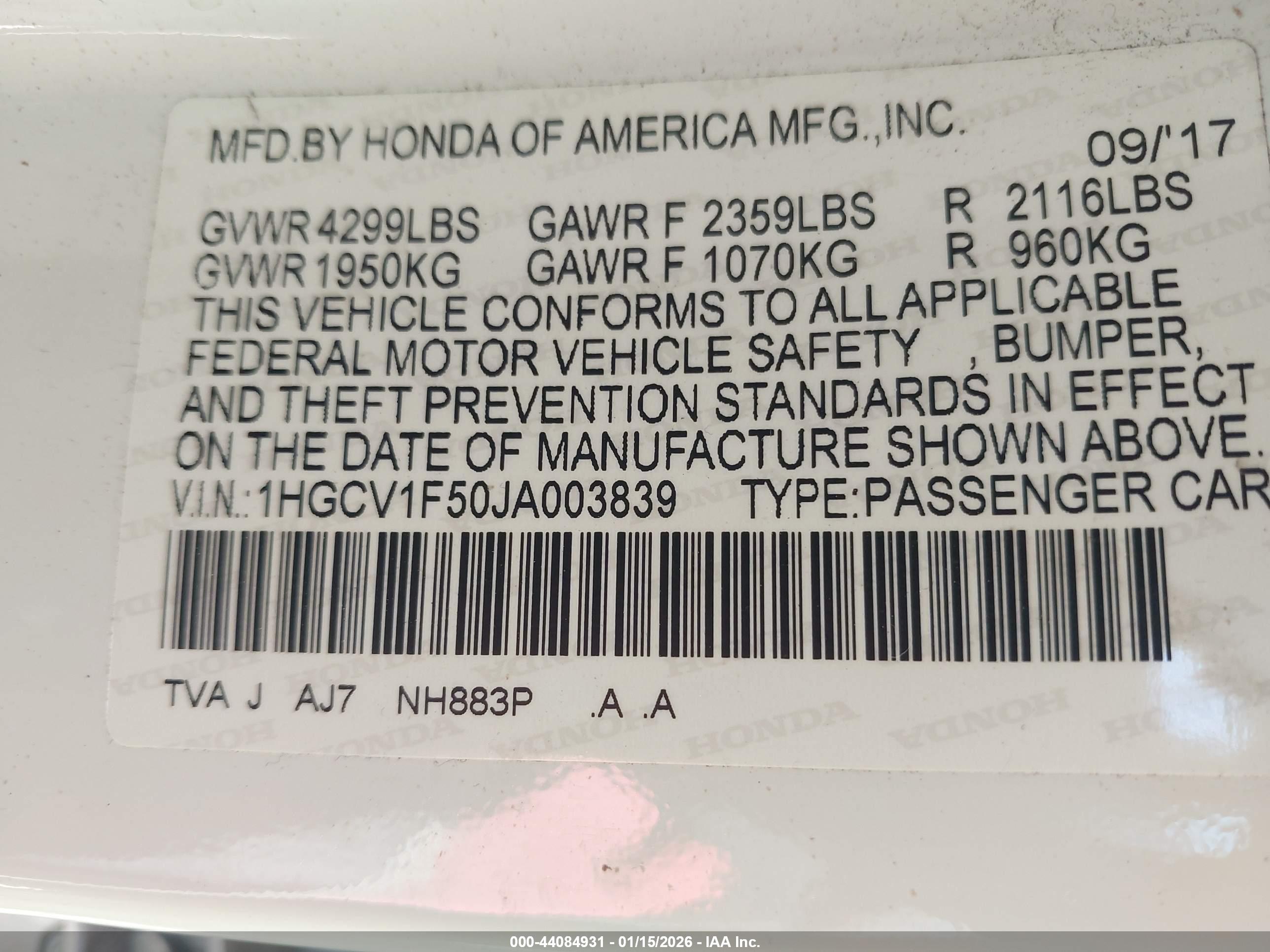 HONDA ACCORD image 9