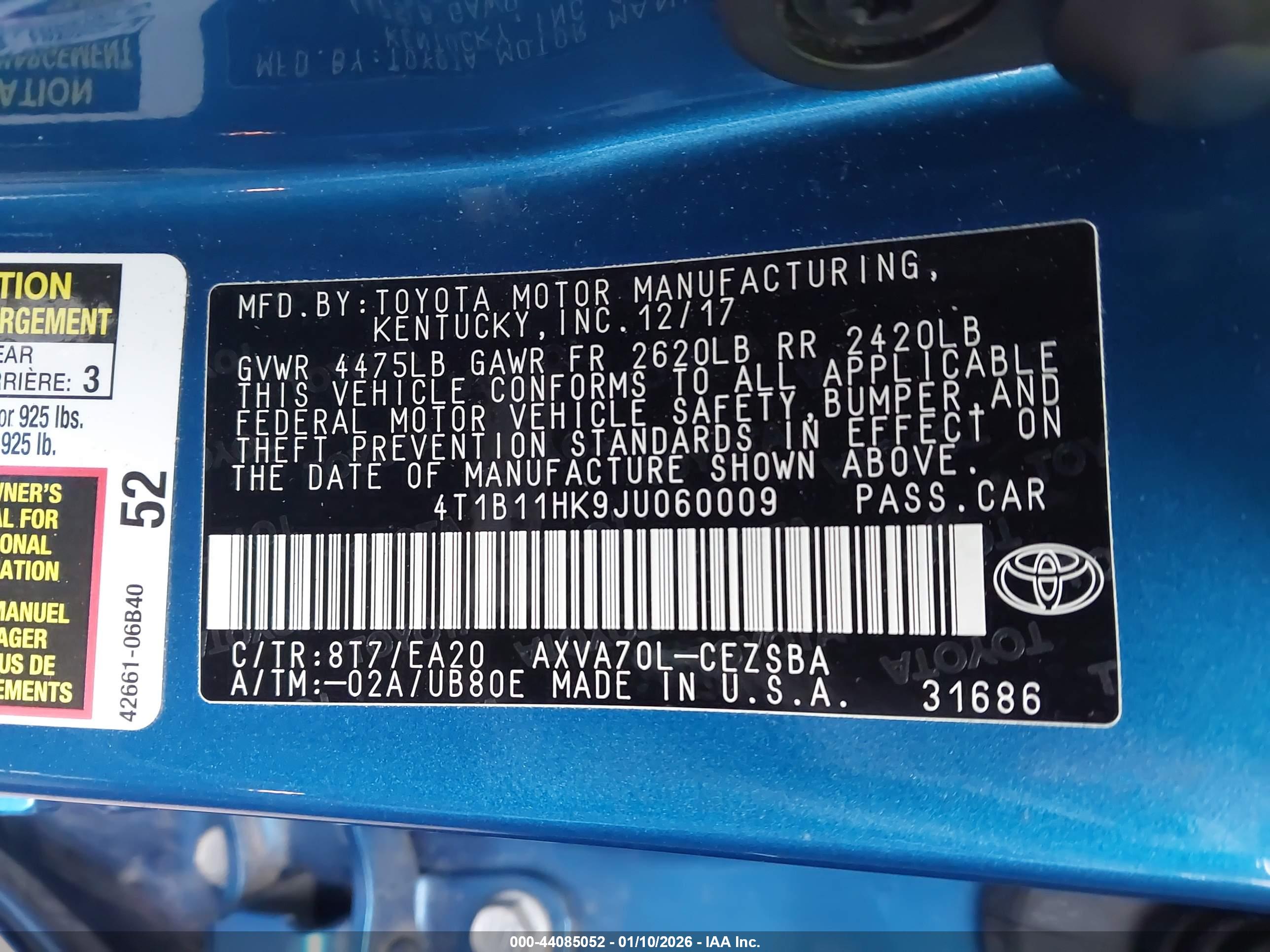 TOYOTA CAMRY image 9