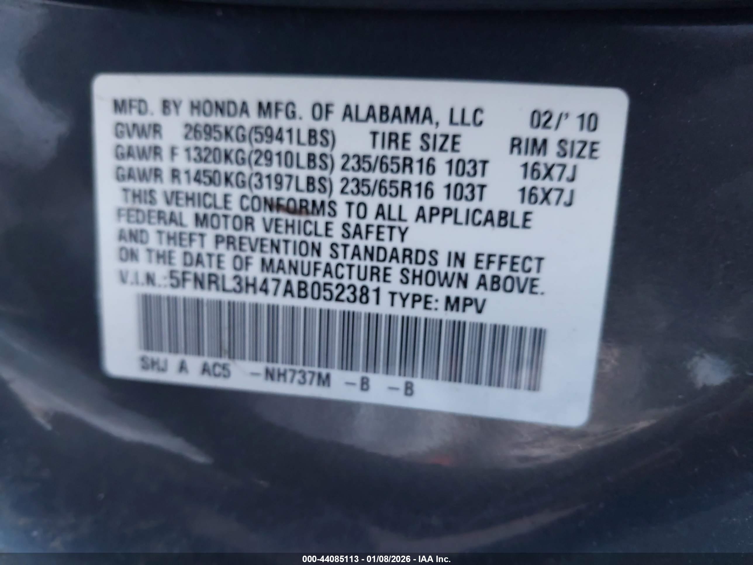 HONDA ODYSSEY image 9