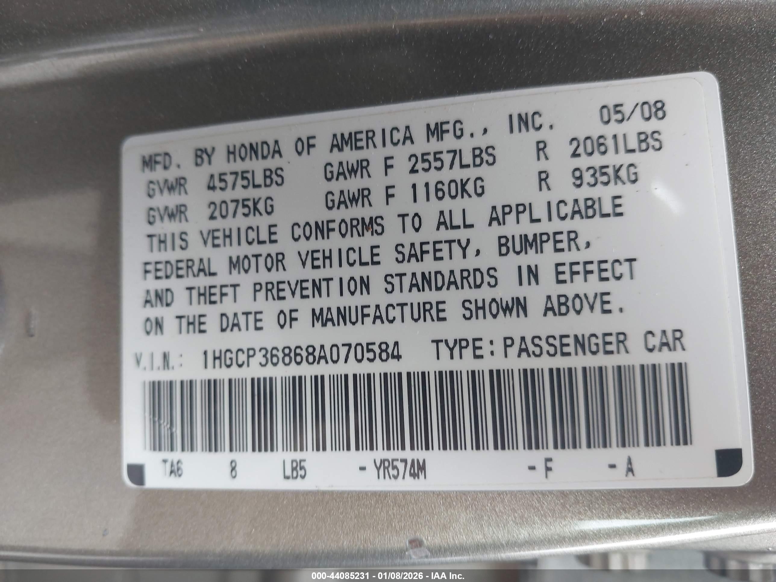 HONDA ACCORD image 9