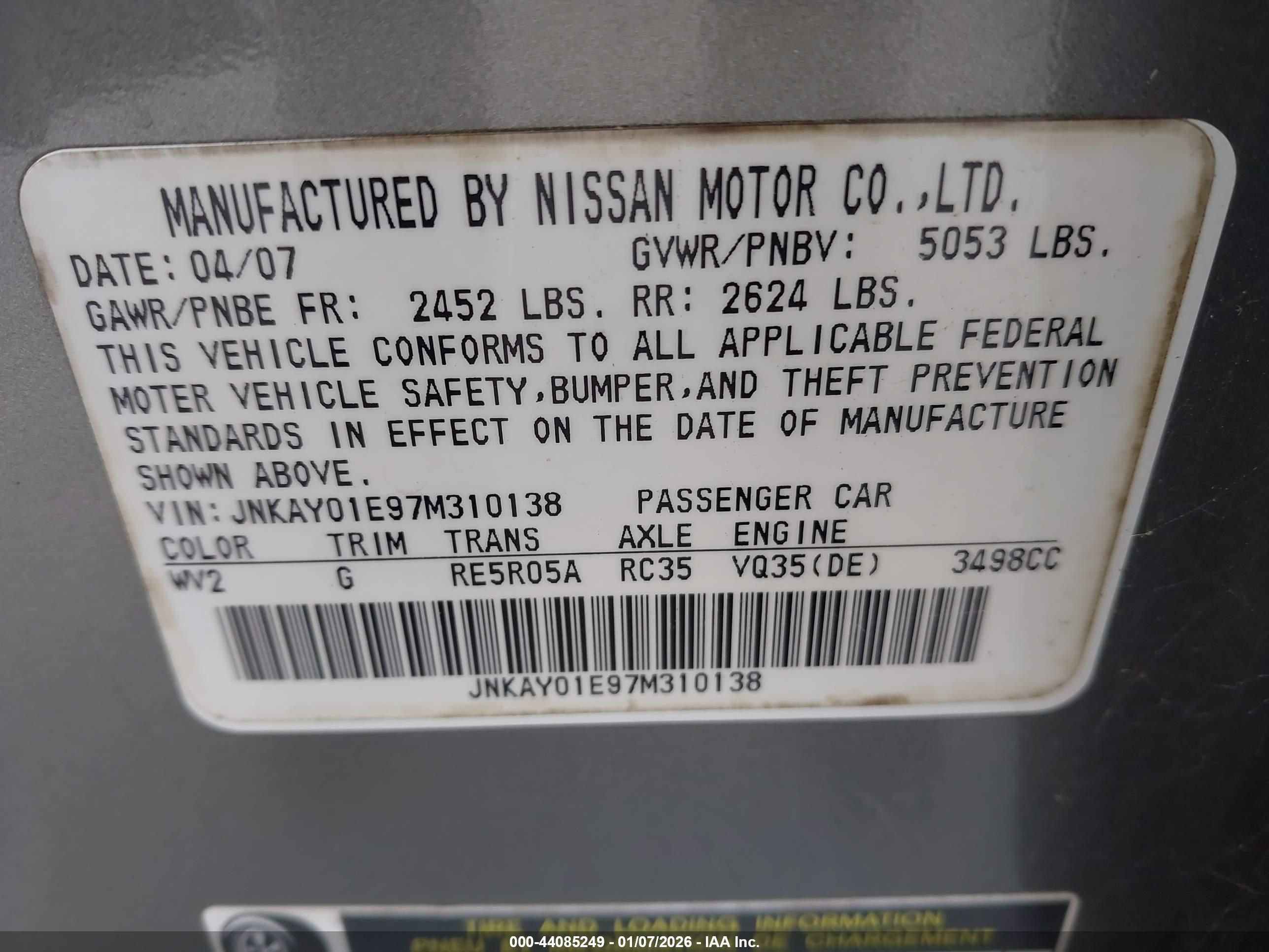 INFINITI M35 image 9