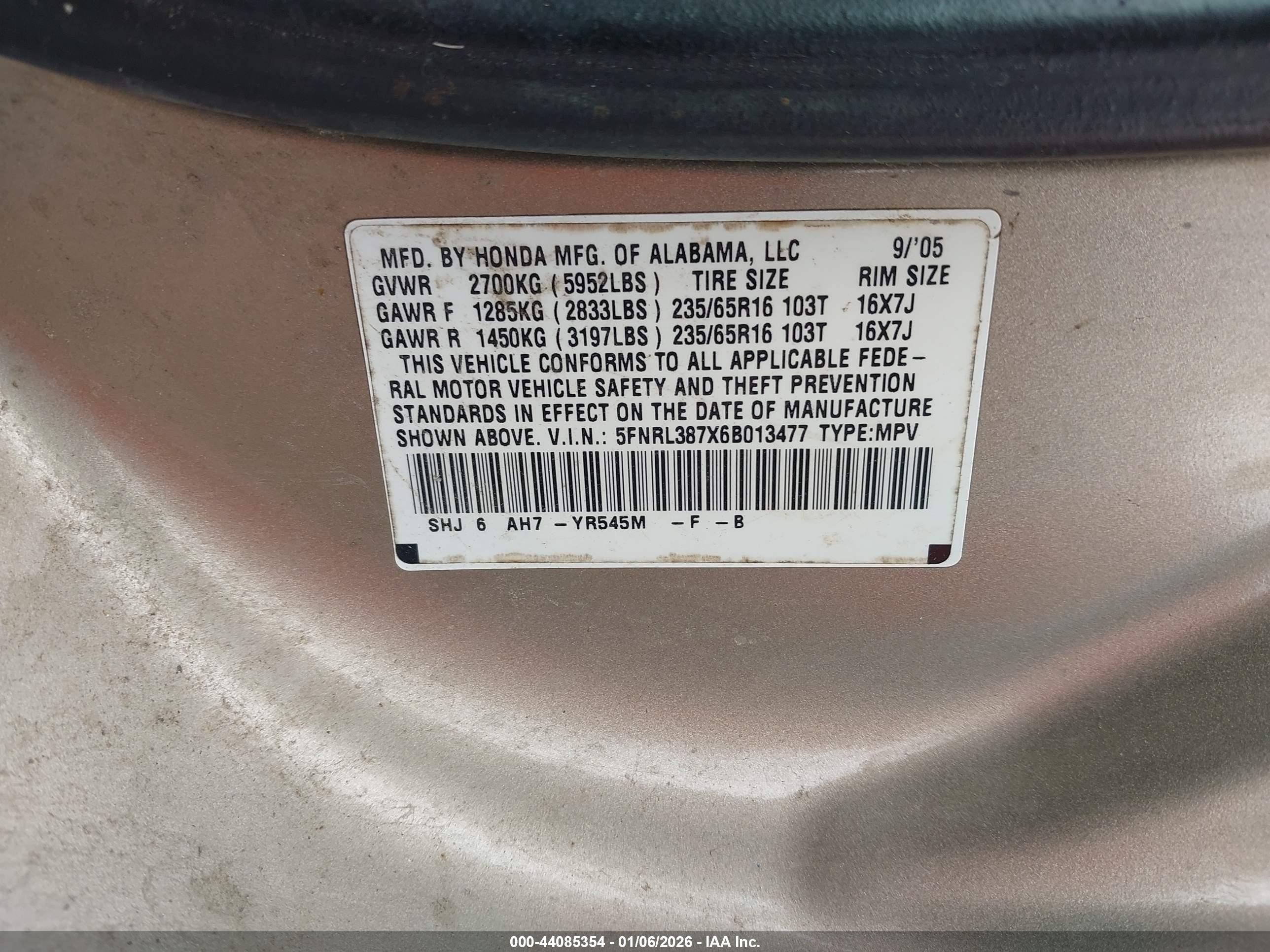 HONDA ODYSSEY image 9