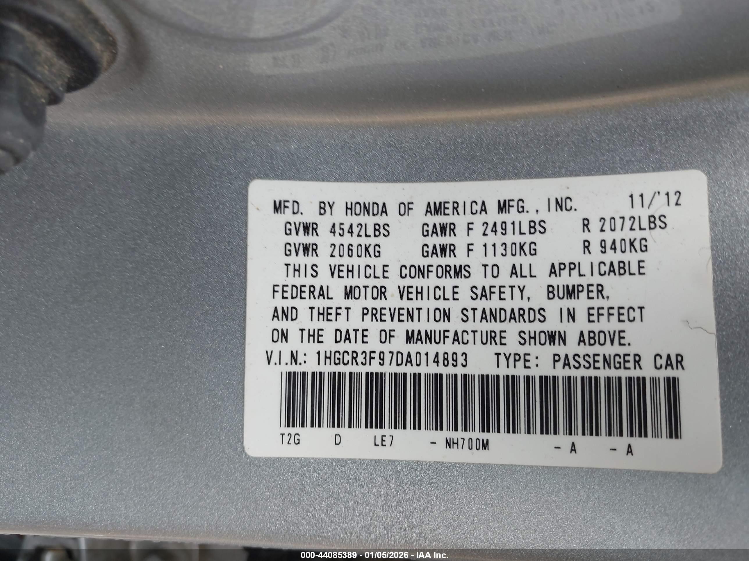 HONDA ACCORD image 9
