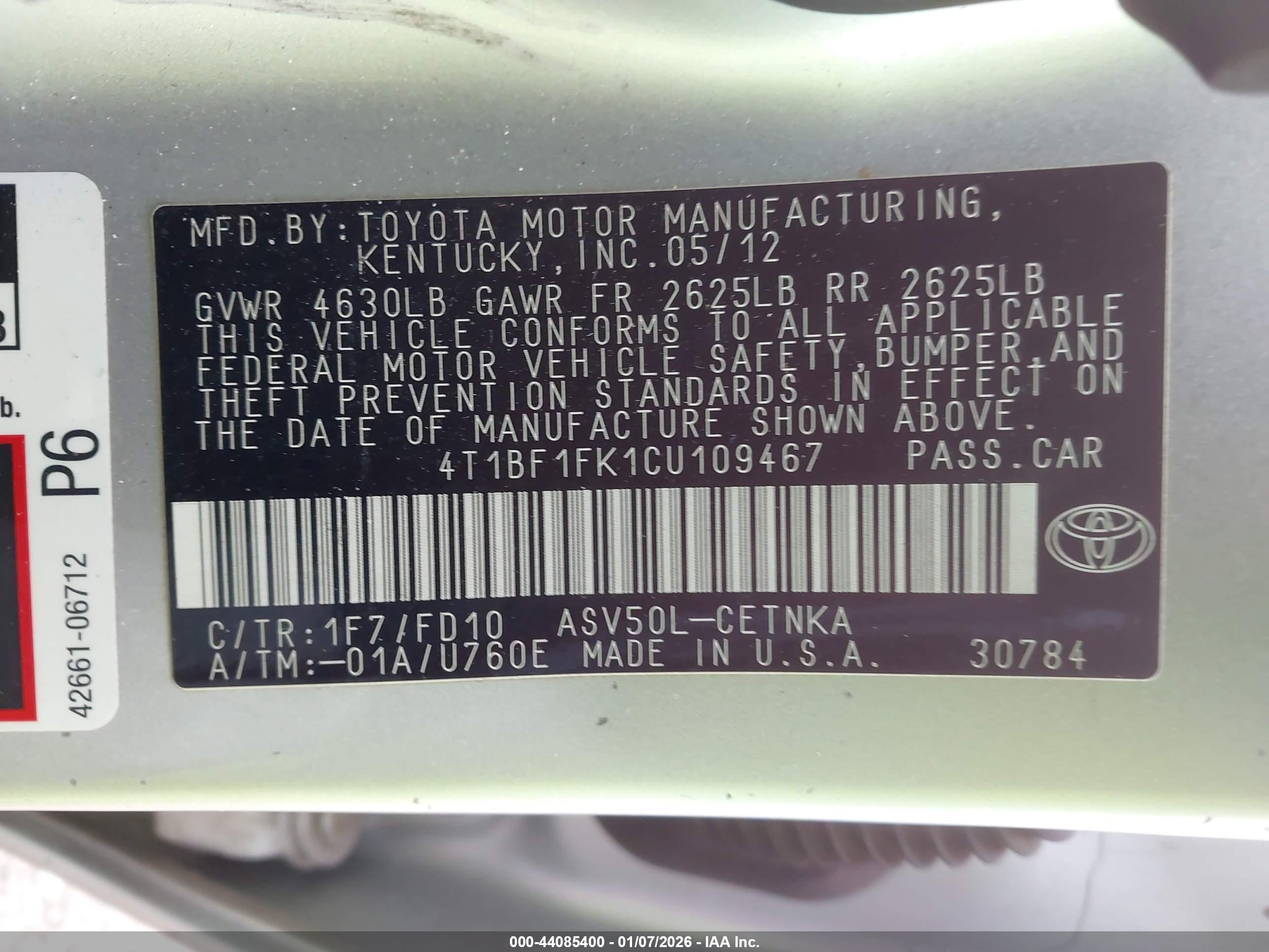 TOYOTA CAMRY image 9
