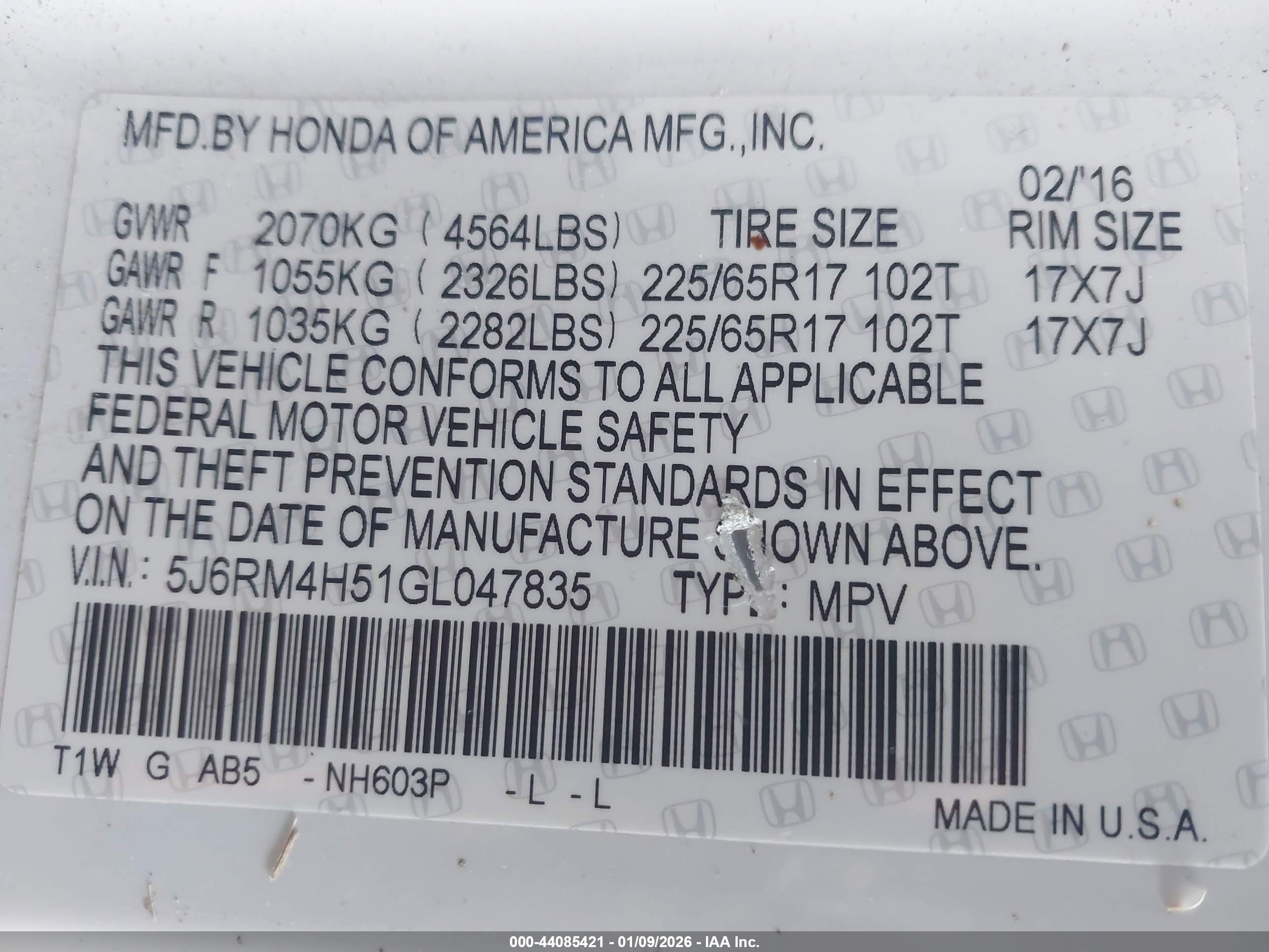 HONDA CR-V image 9