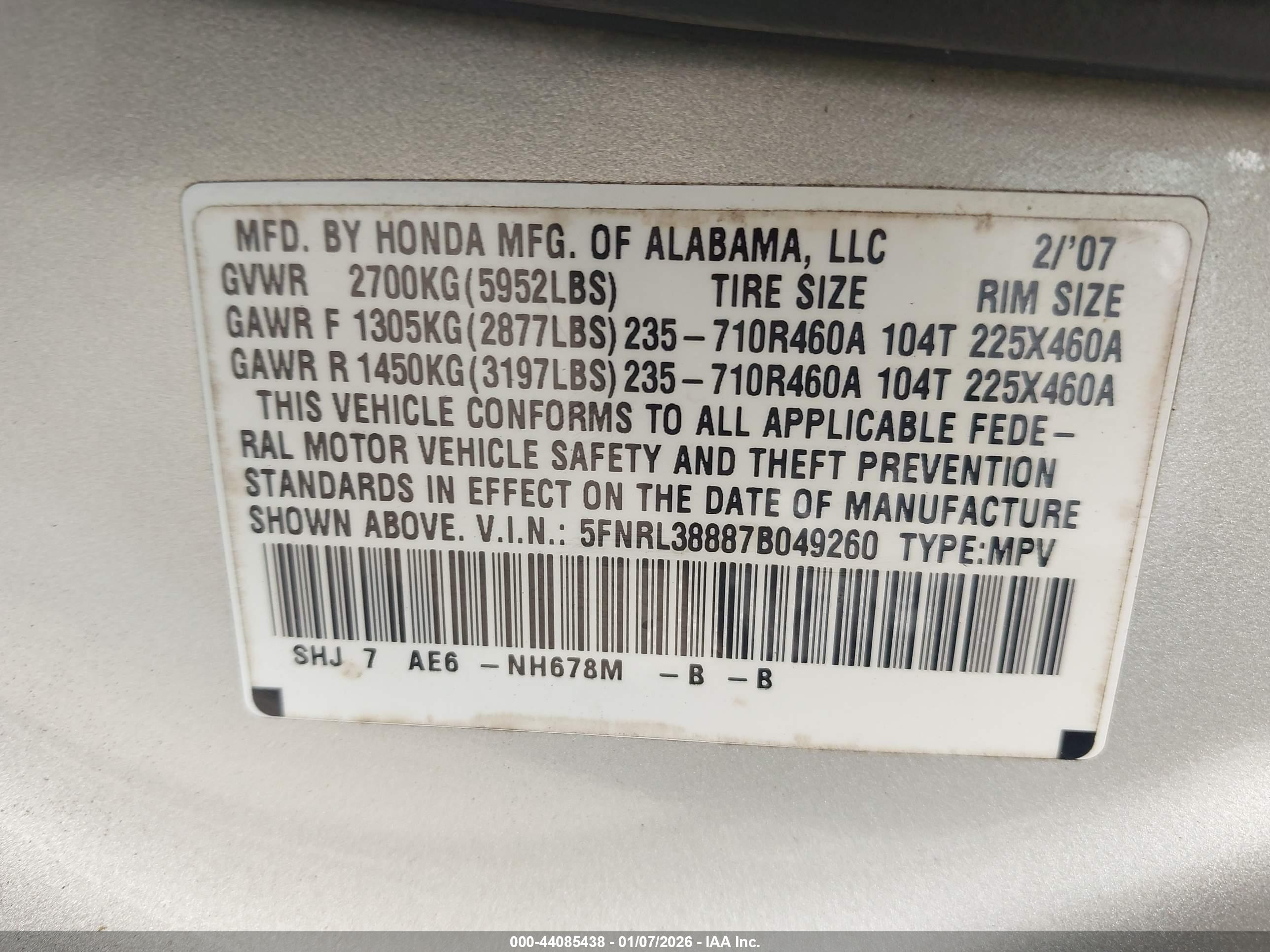 HONDA ODYSSEY image 9