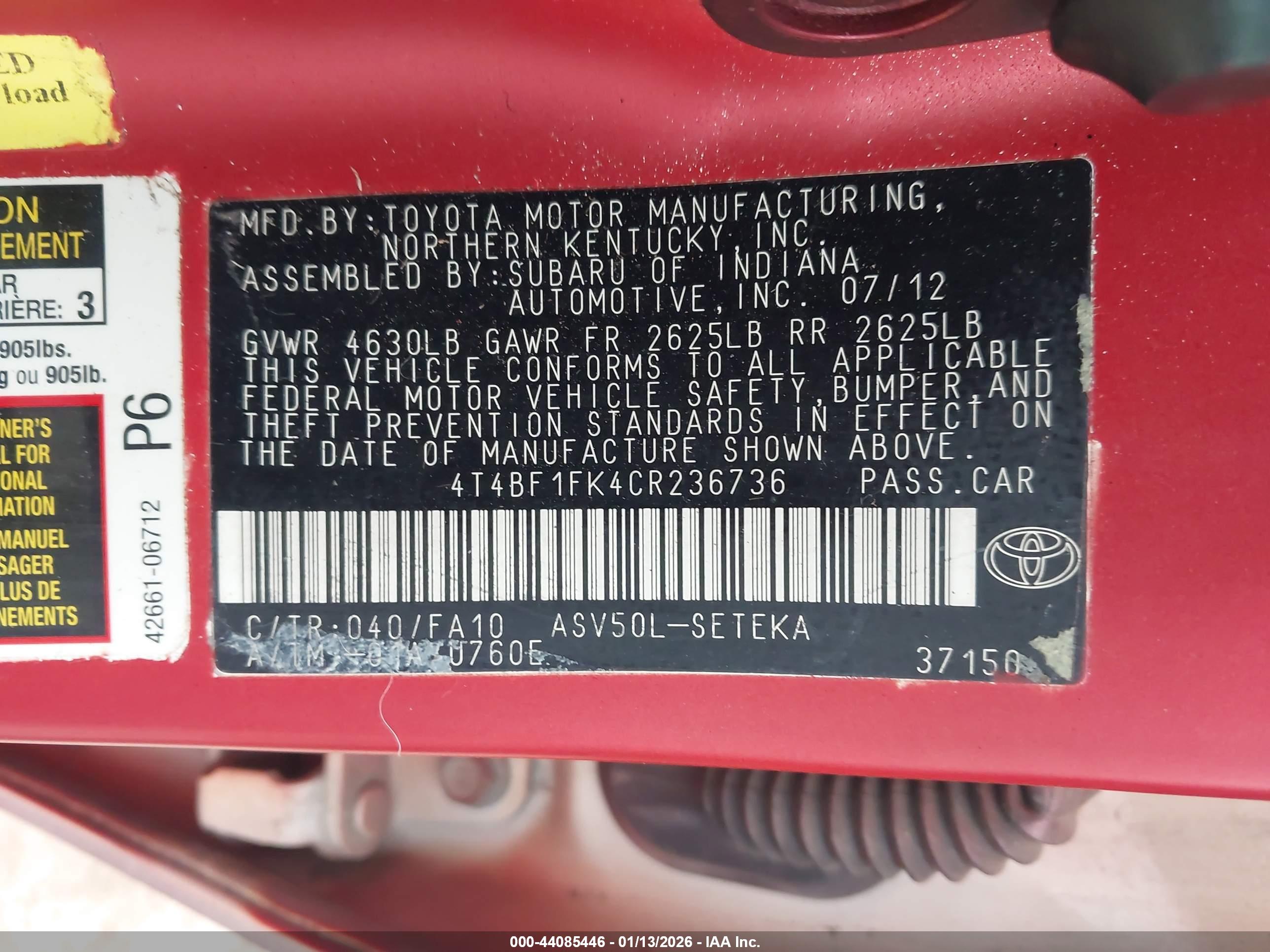 TOYOTA CAMRY image 9