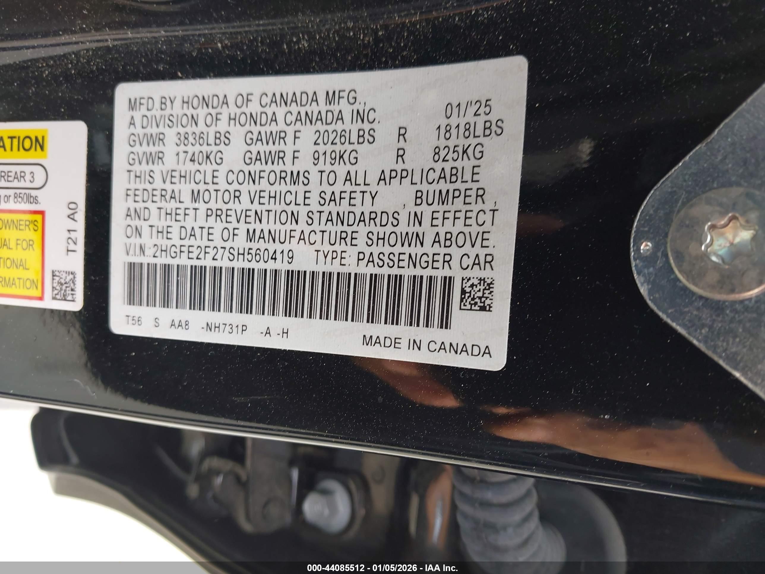 HONDA CIVIC image 9