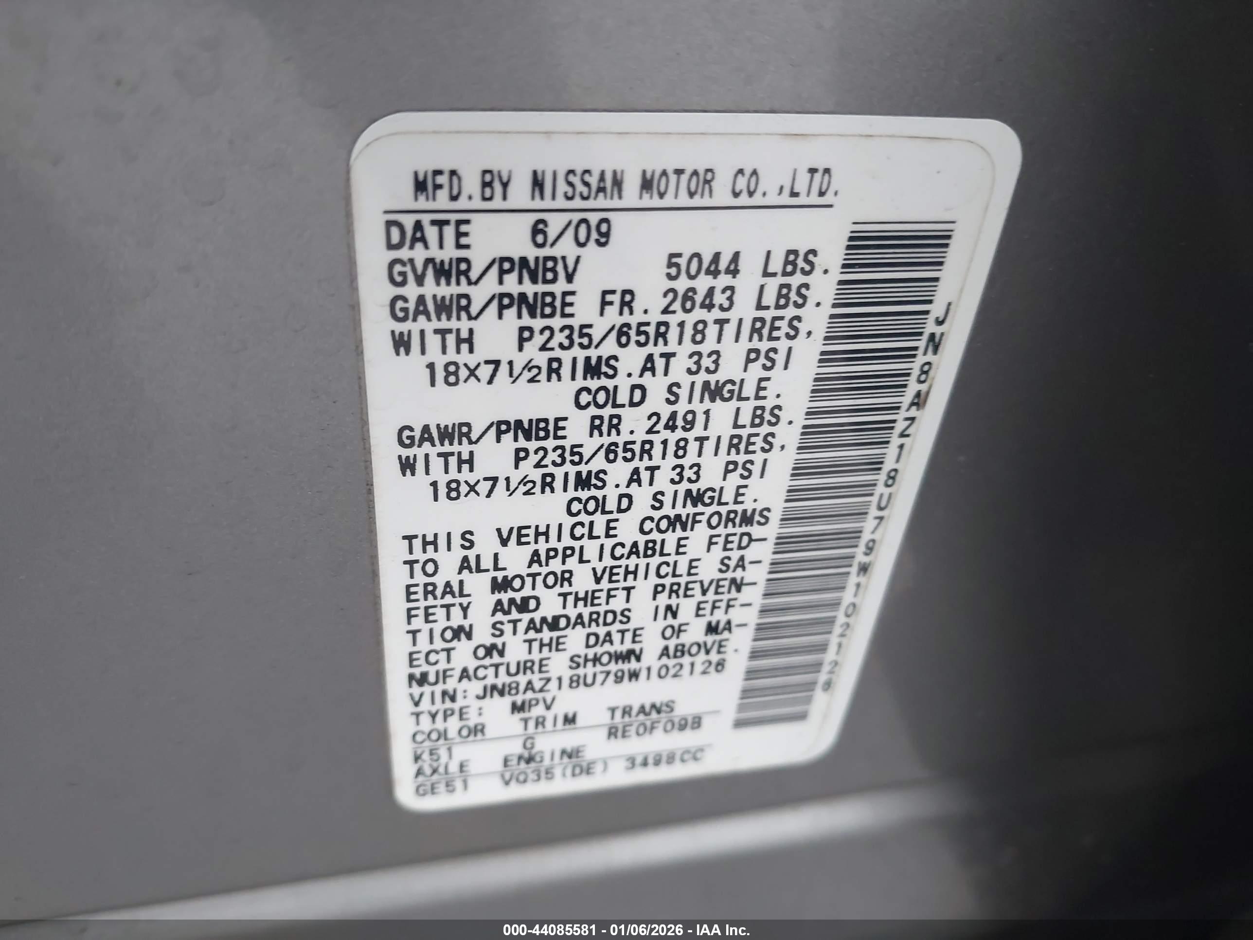NISSAN MURANO image 9
