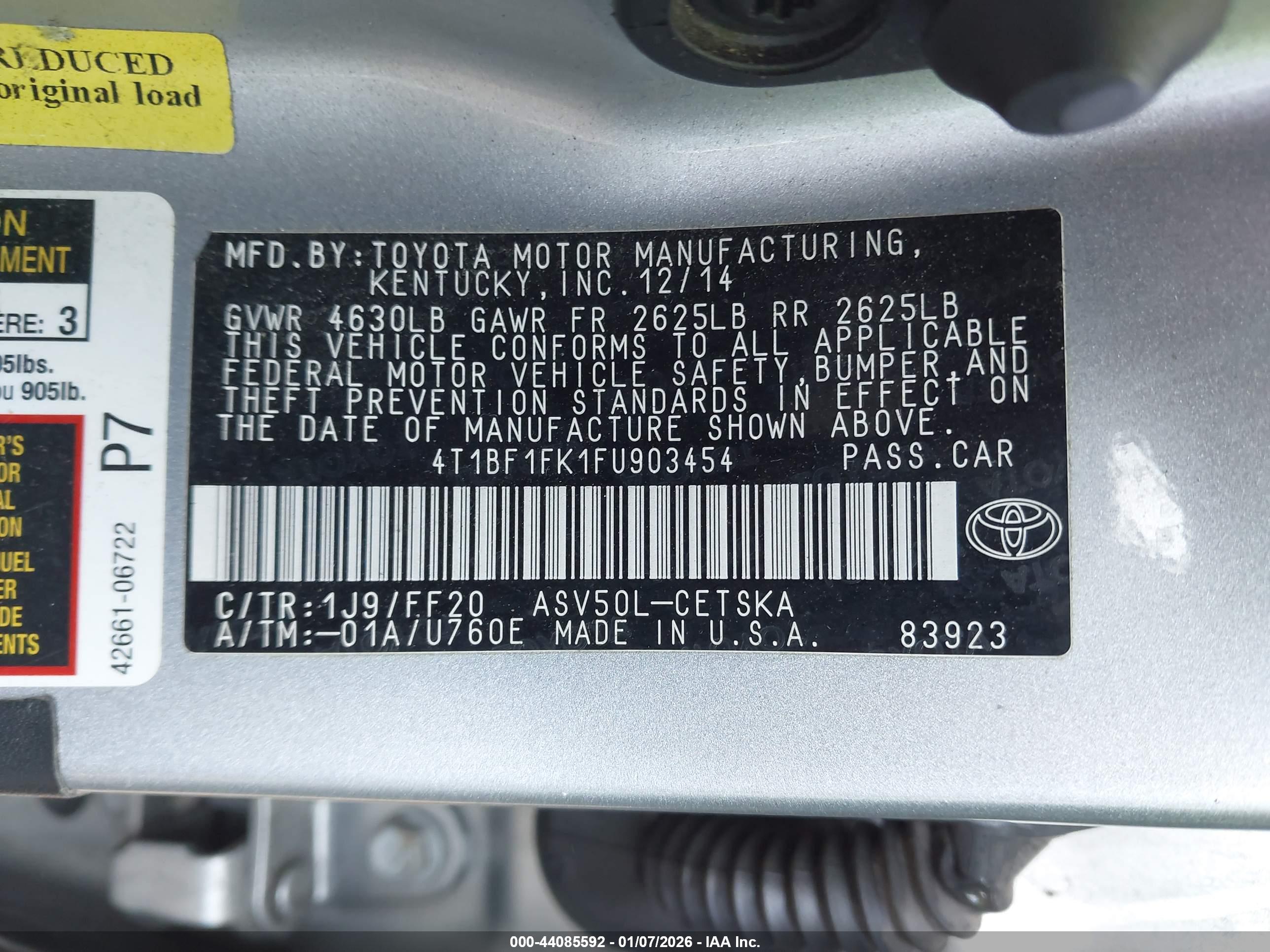 TOYOTA CAMRY image 9
