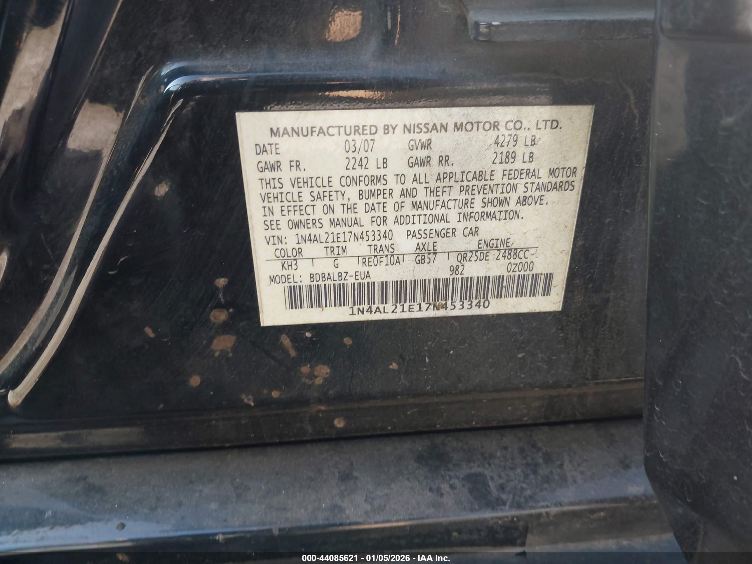 NISSAN ALTIMA image 9
