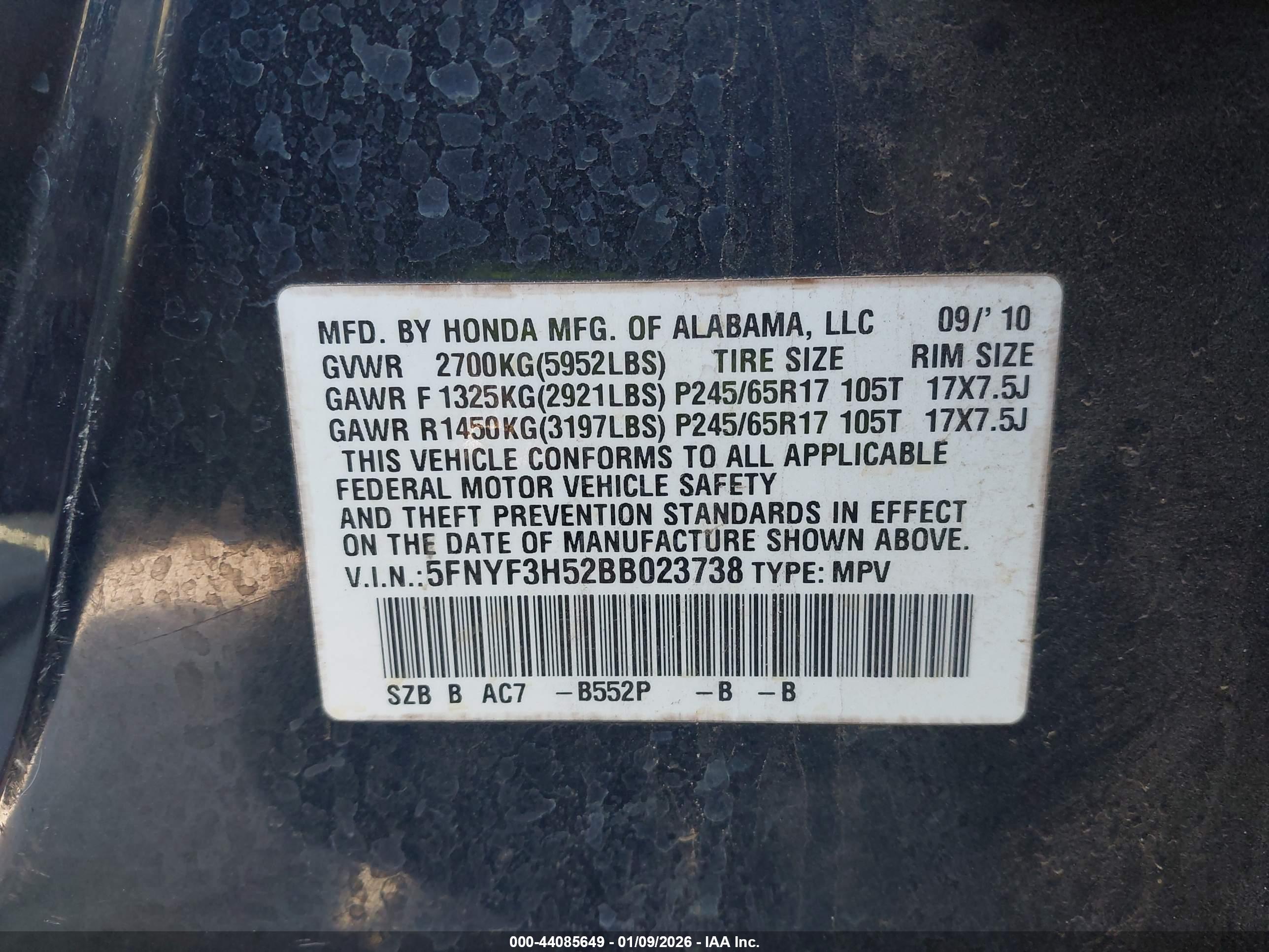 HONDA PILOT image 9